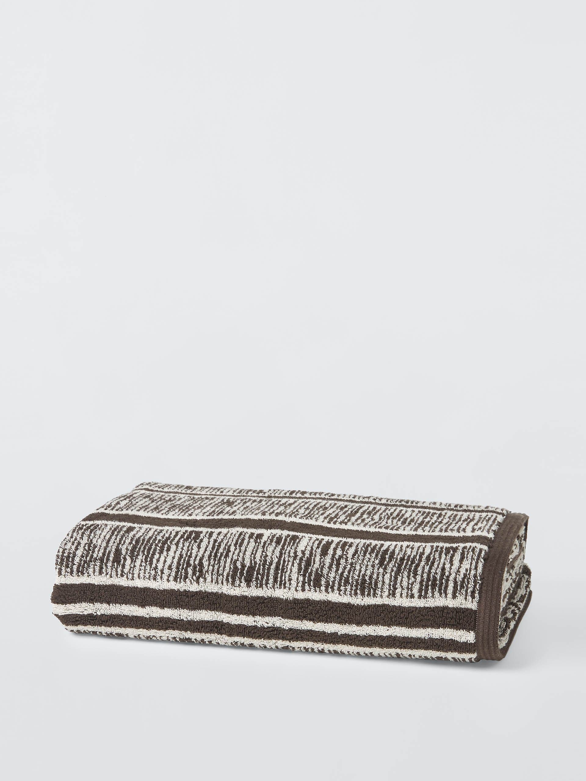 Ikat hand towel, tobacco