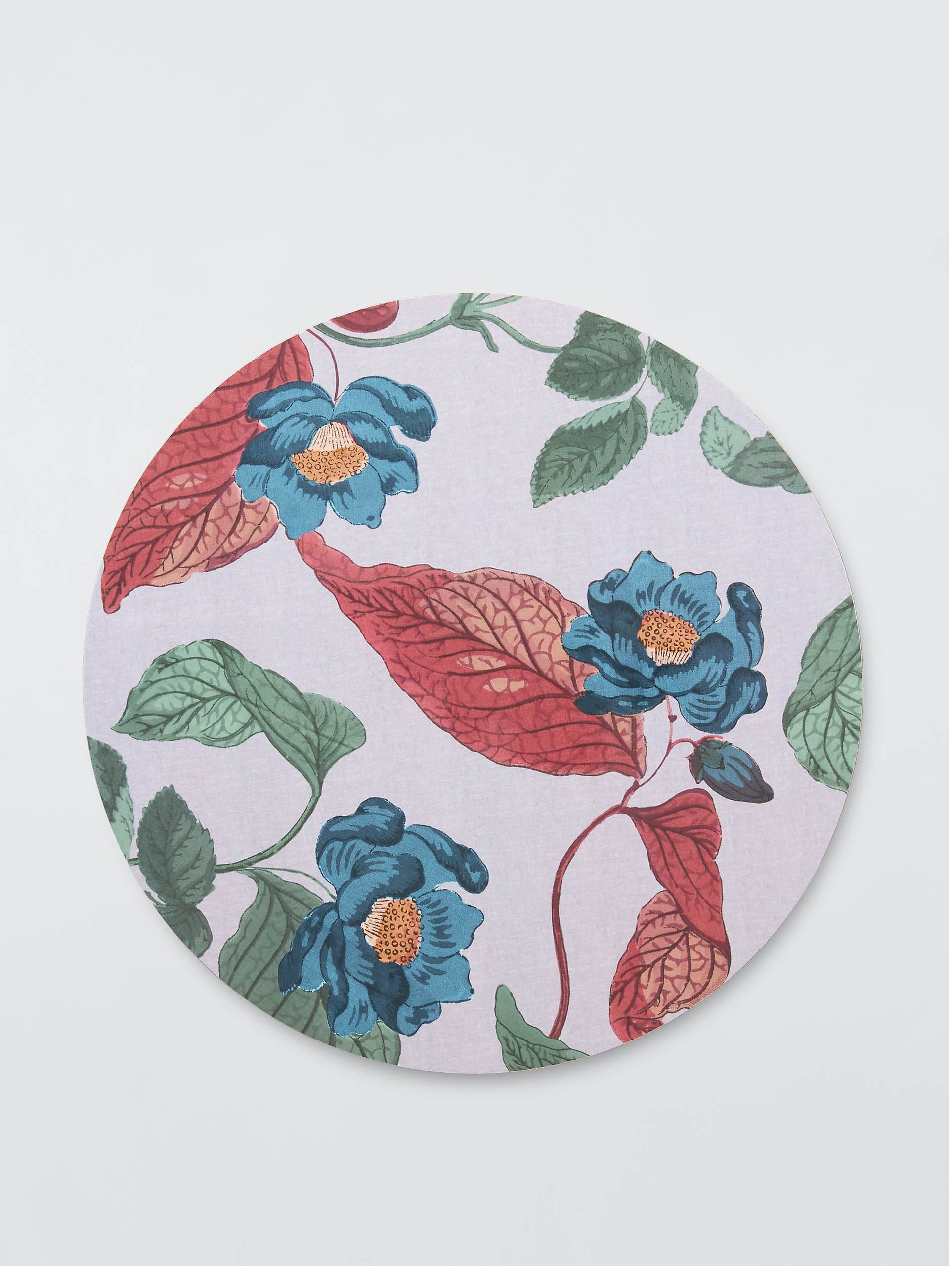 Jaipur Rose round cork-backed placemat