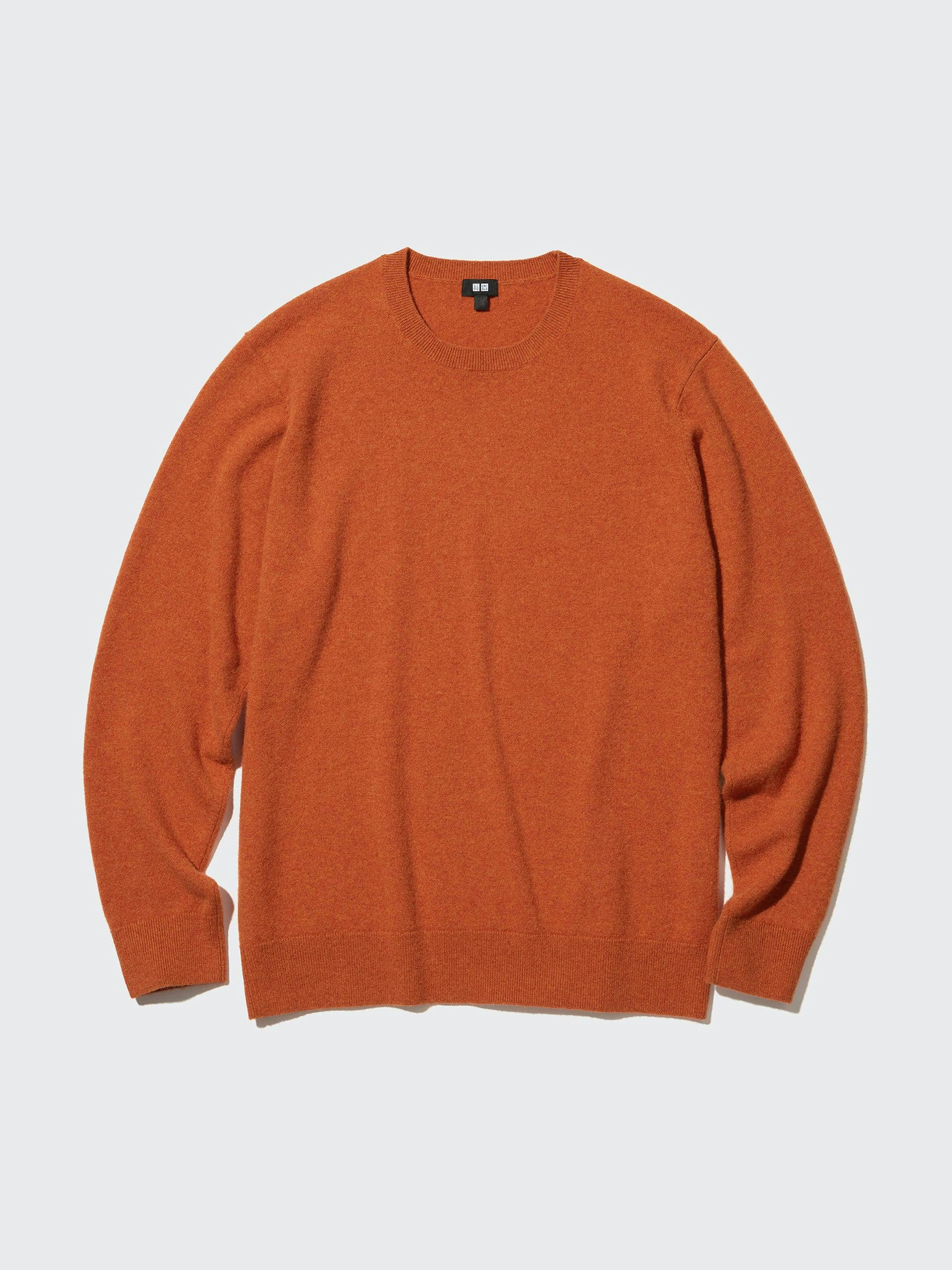 Cashmere jumper in orange
