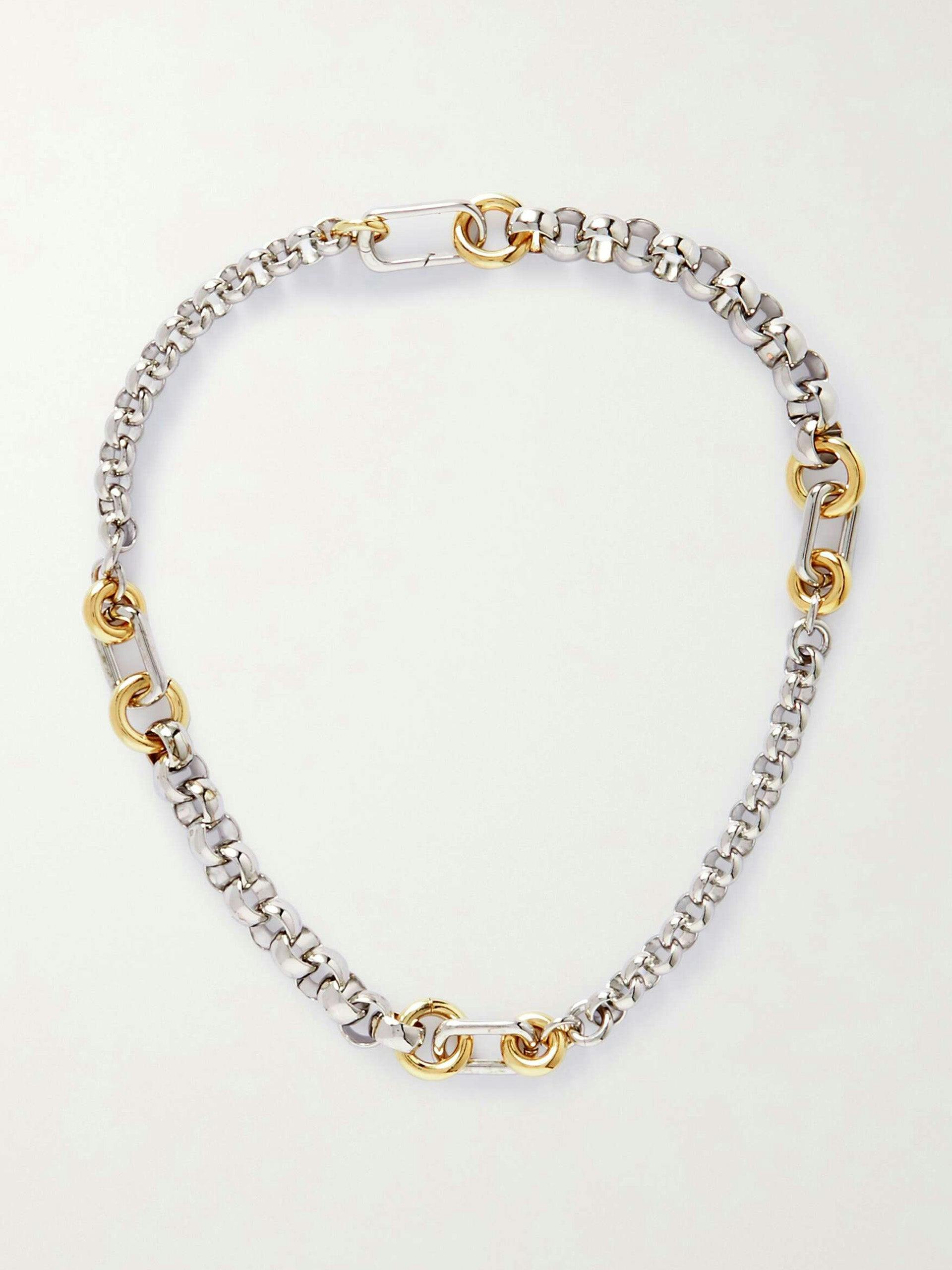 Pietra platinum and gold-plated recycled necklace