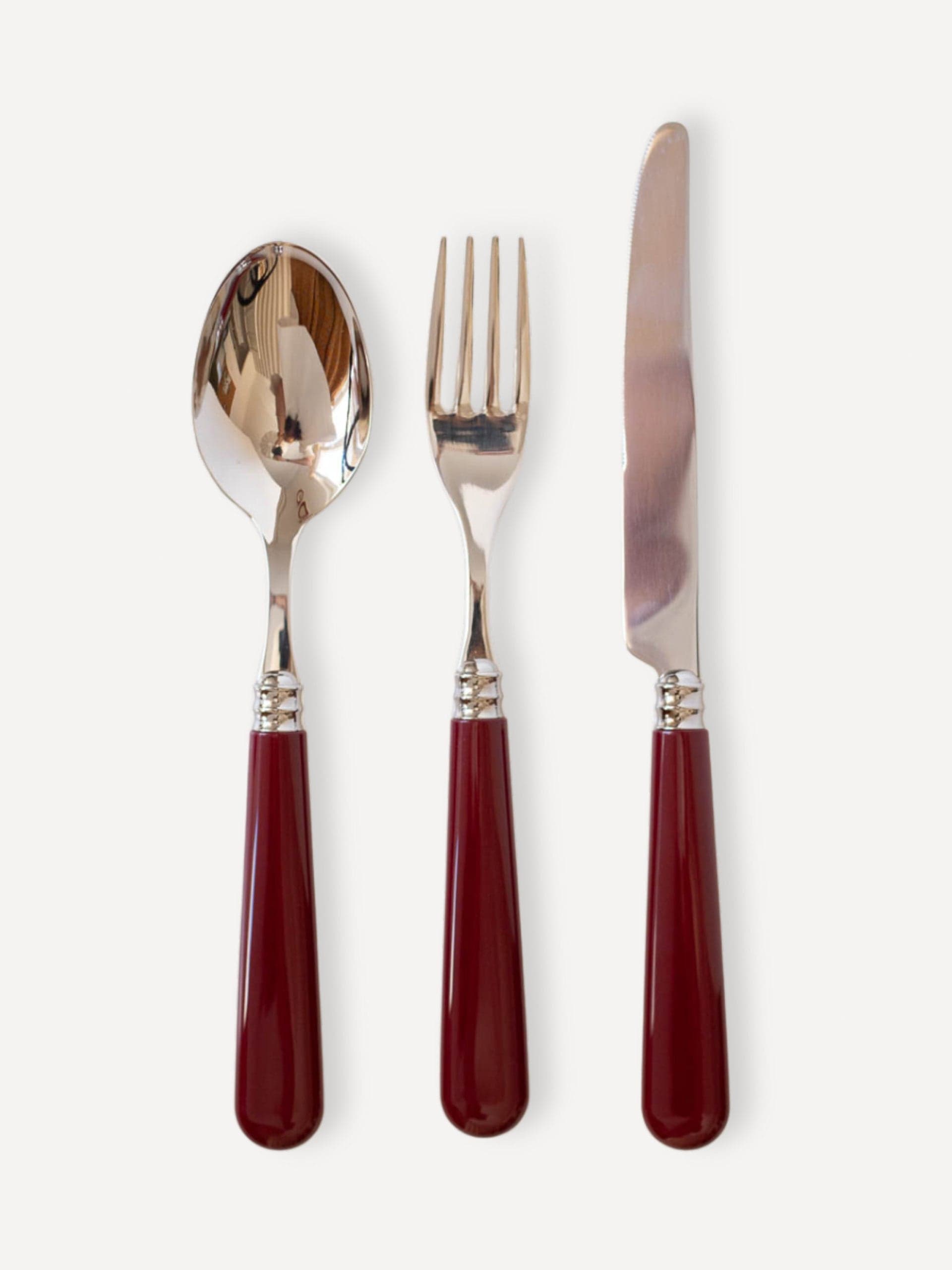 Burgundy dinner cutlery (12-piece set)