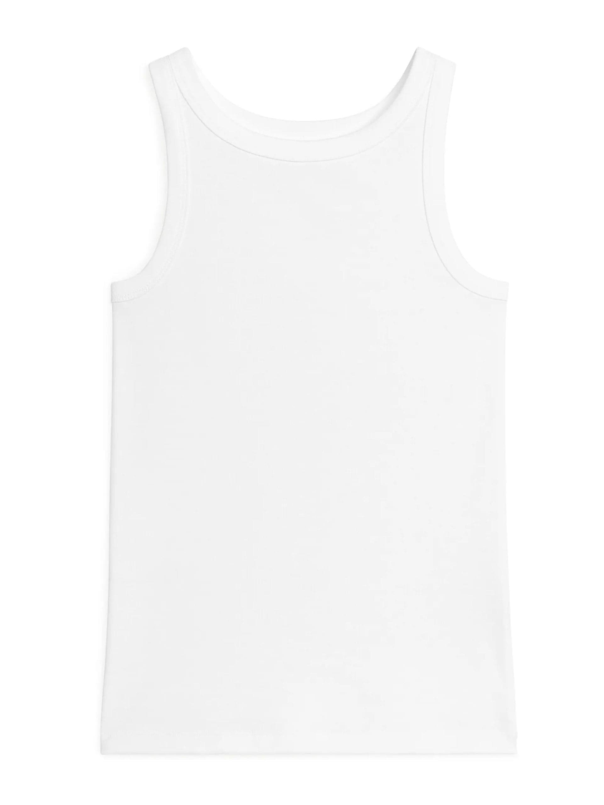 White rib tank top