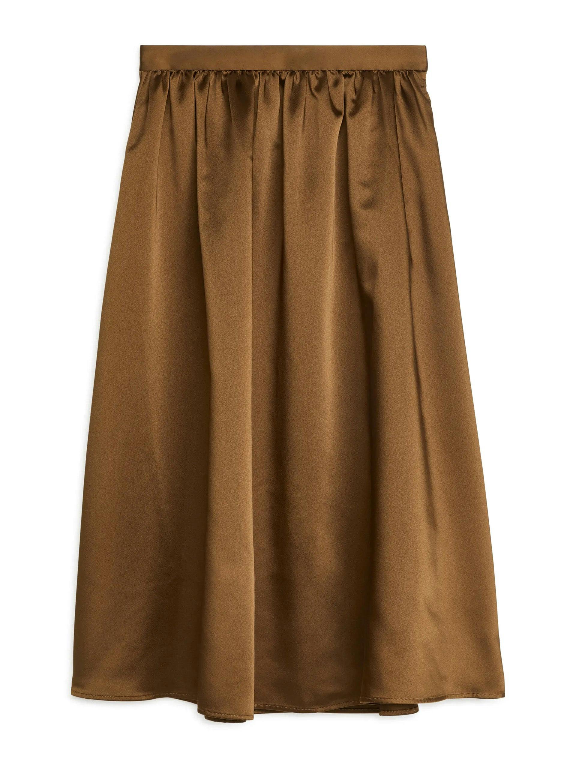 Taffeta brown skirt