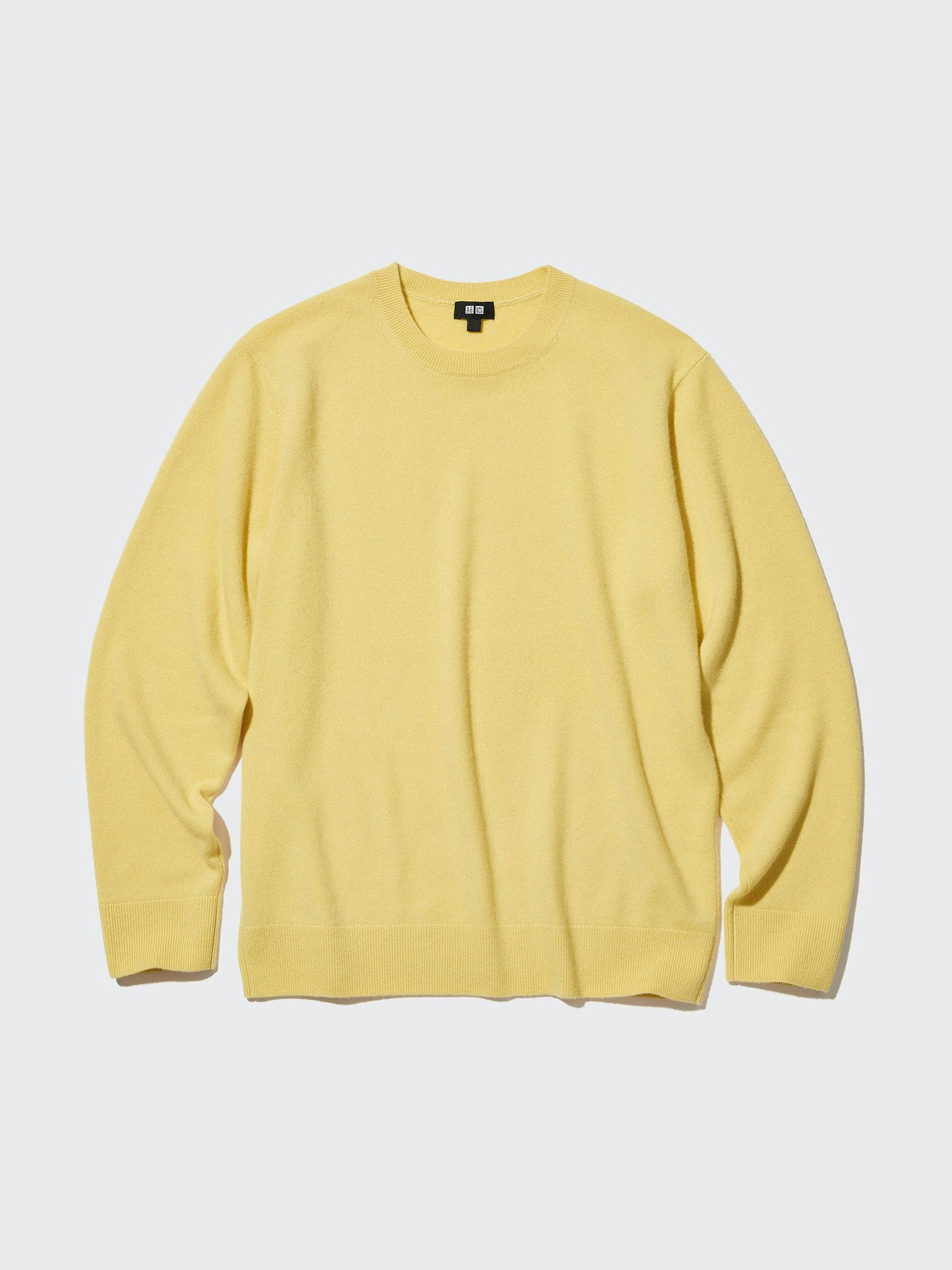 Cashmere jumper in yellow