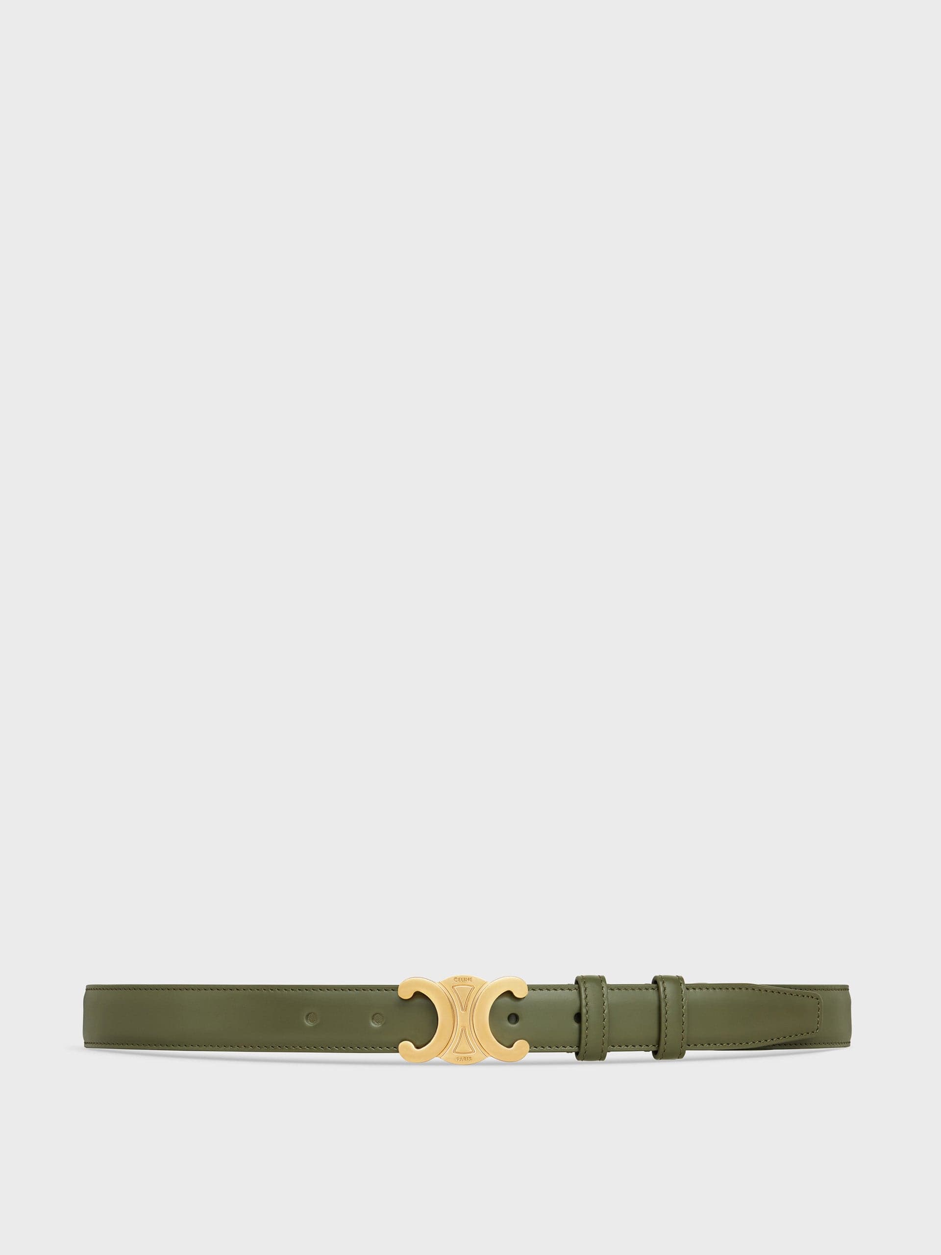 Medium Triomphe belt in Dark Olive