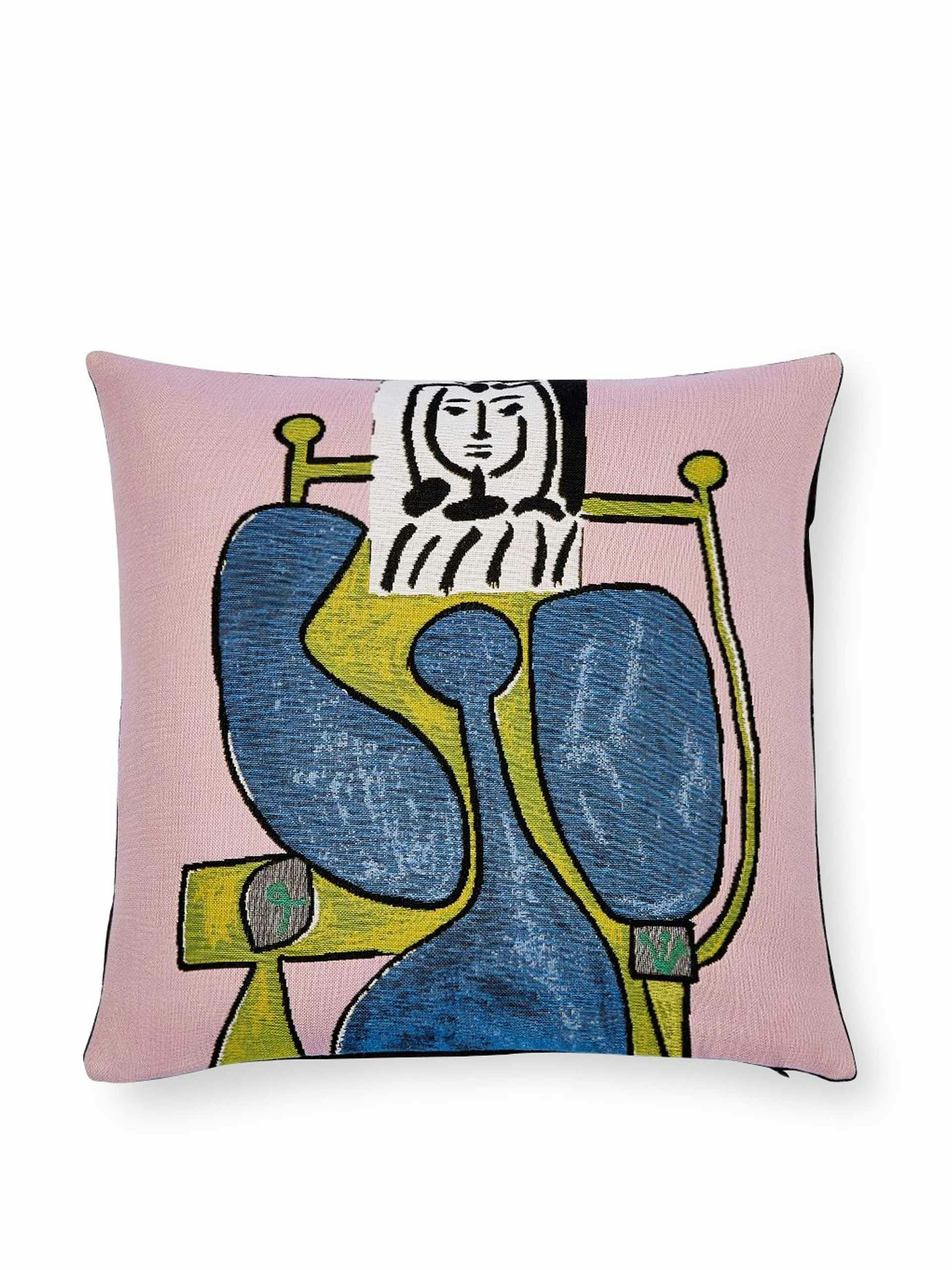 "Woman Sitting In A Dress" Picasso-print cushion