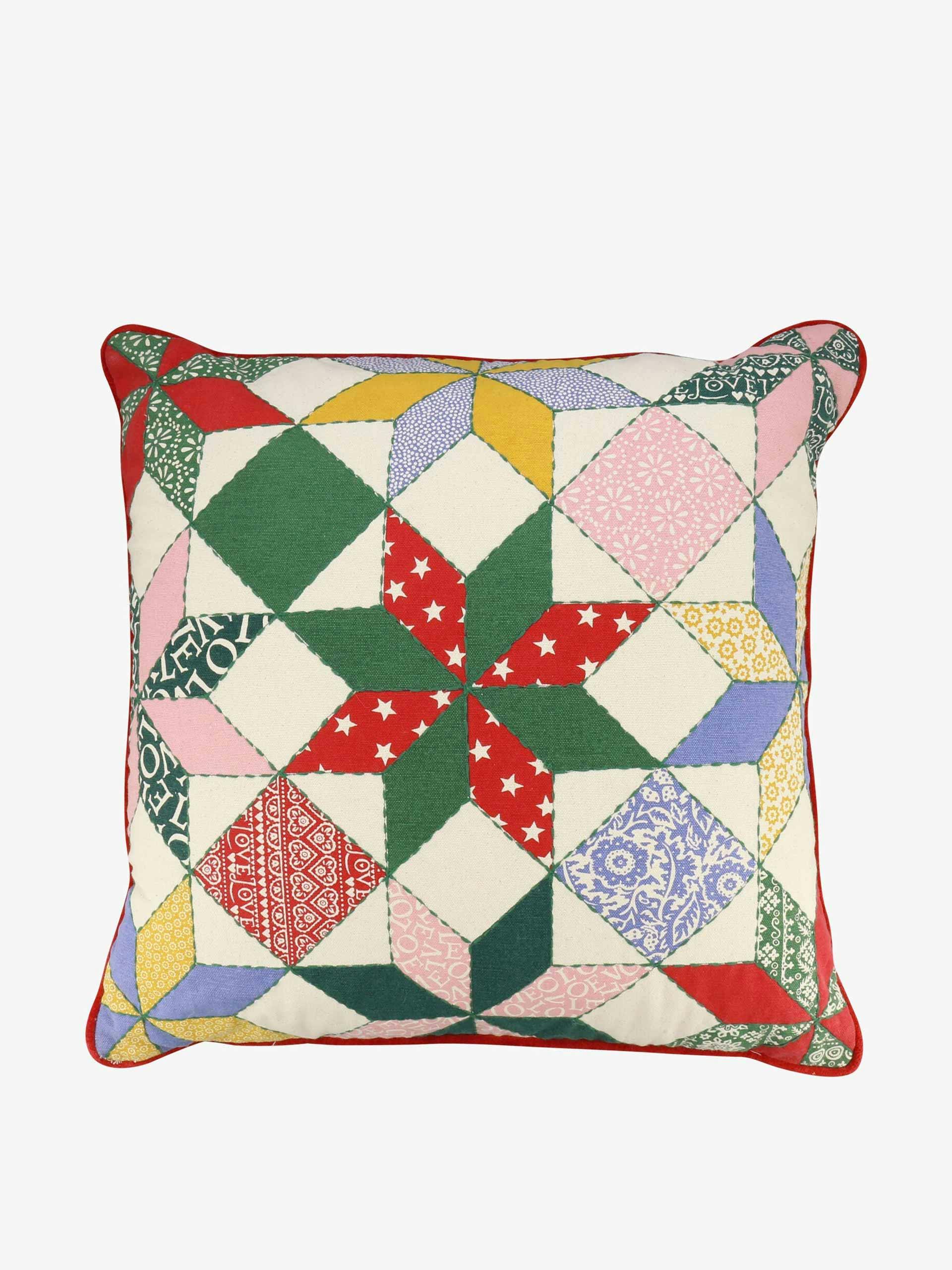 Star patchwork cushion