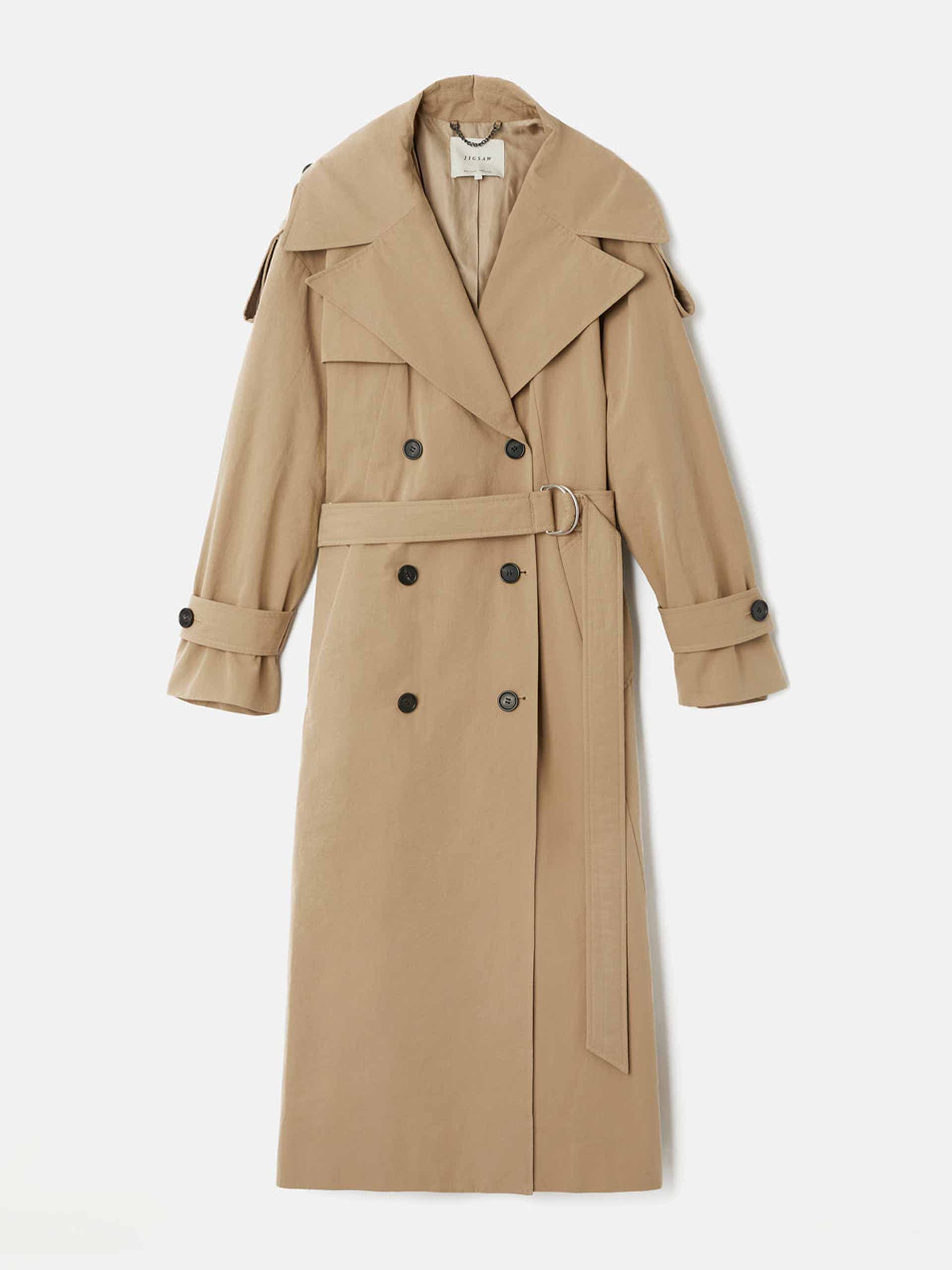 Oversized cotton trench coat