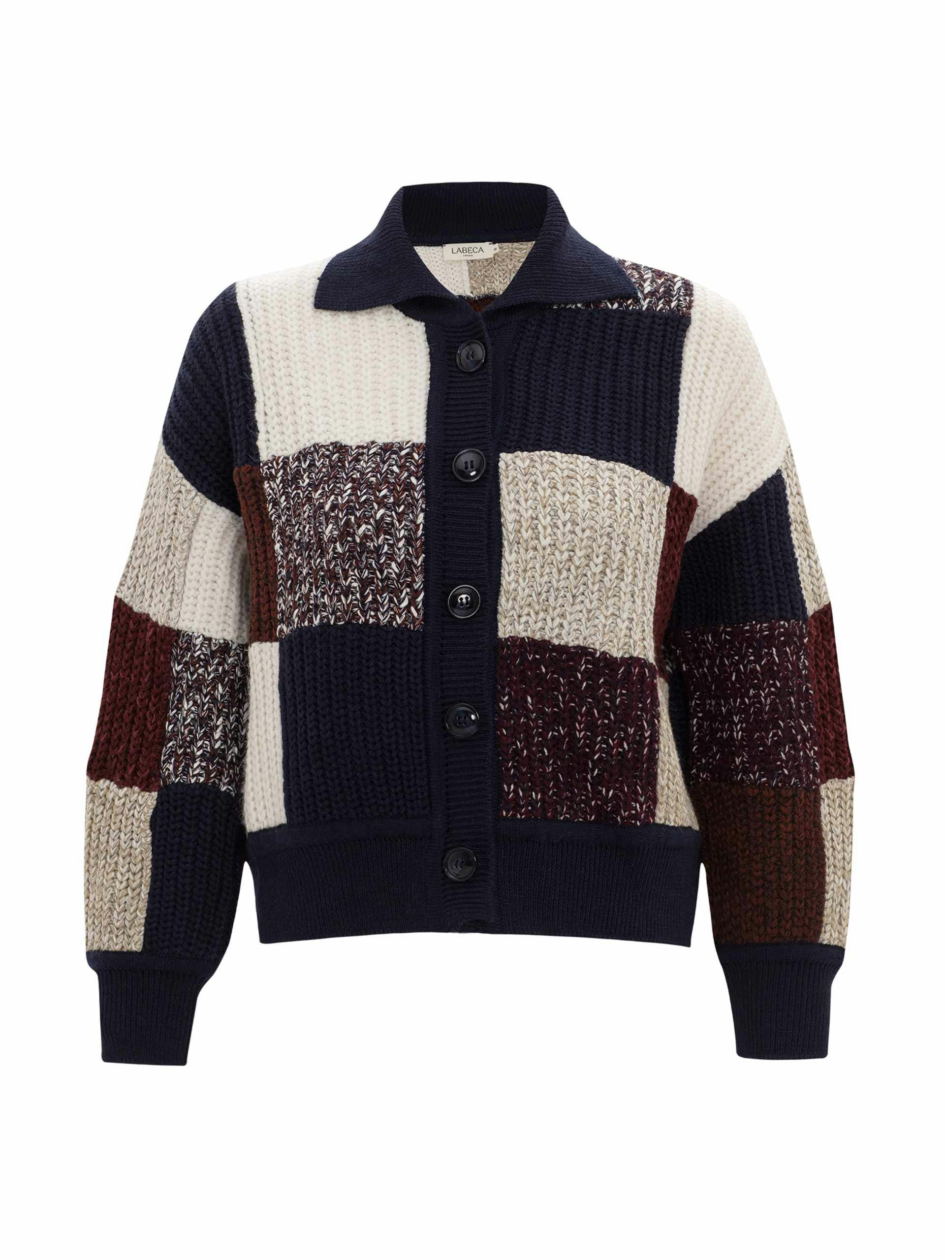 Vivienne colour block wool cardigan