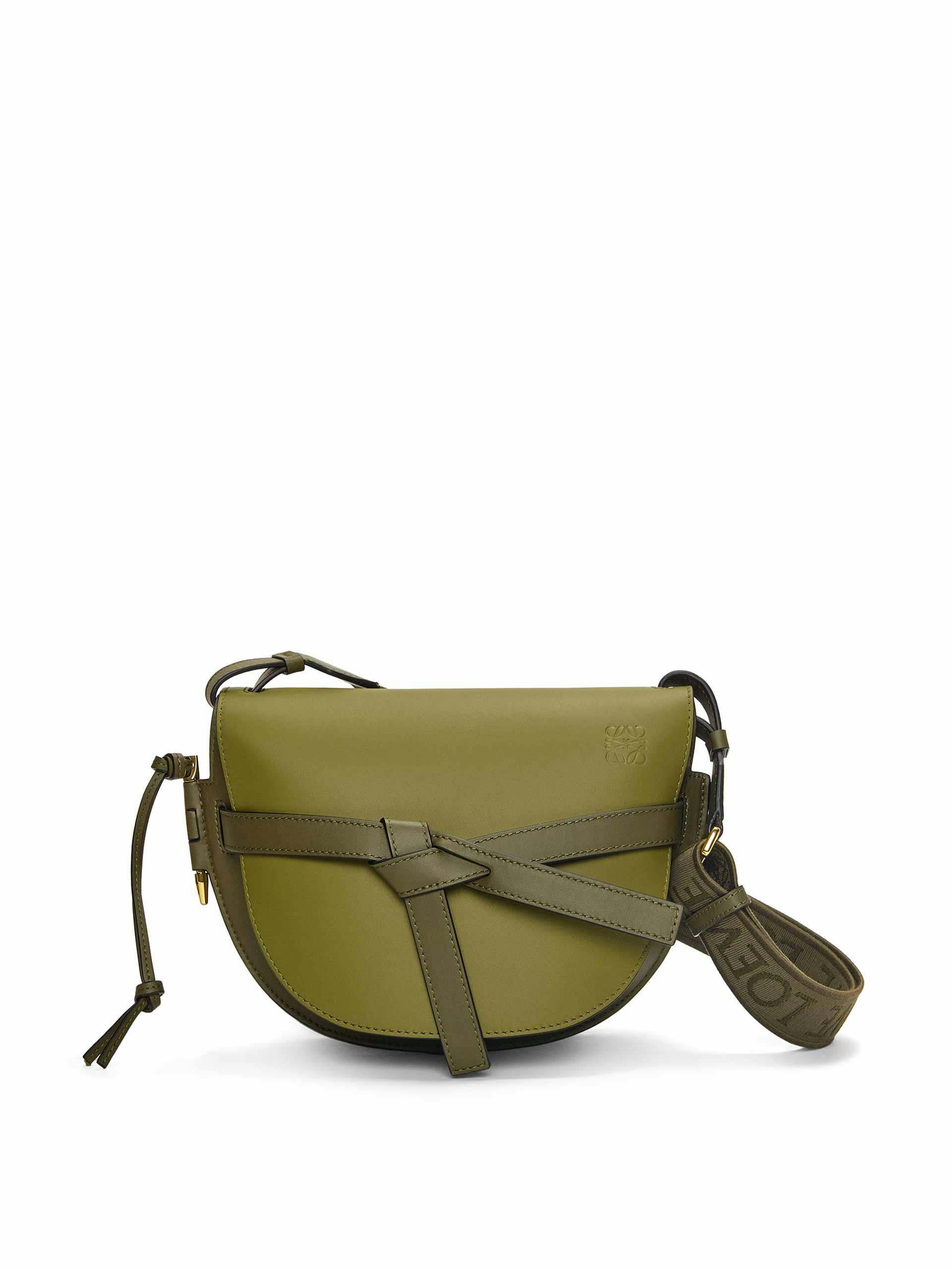 Small Gate bag in calfskin with canvas strap