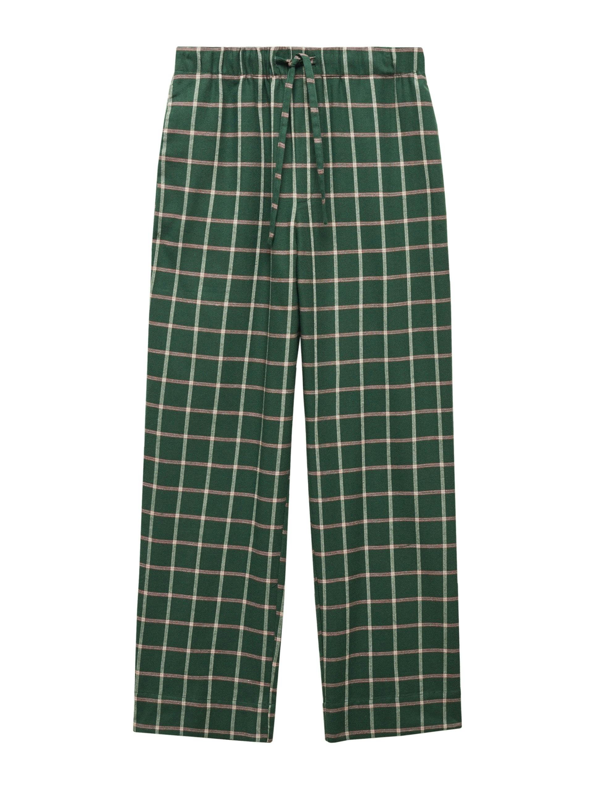 Check flannel pyjama trousers