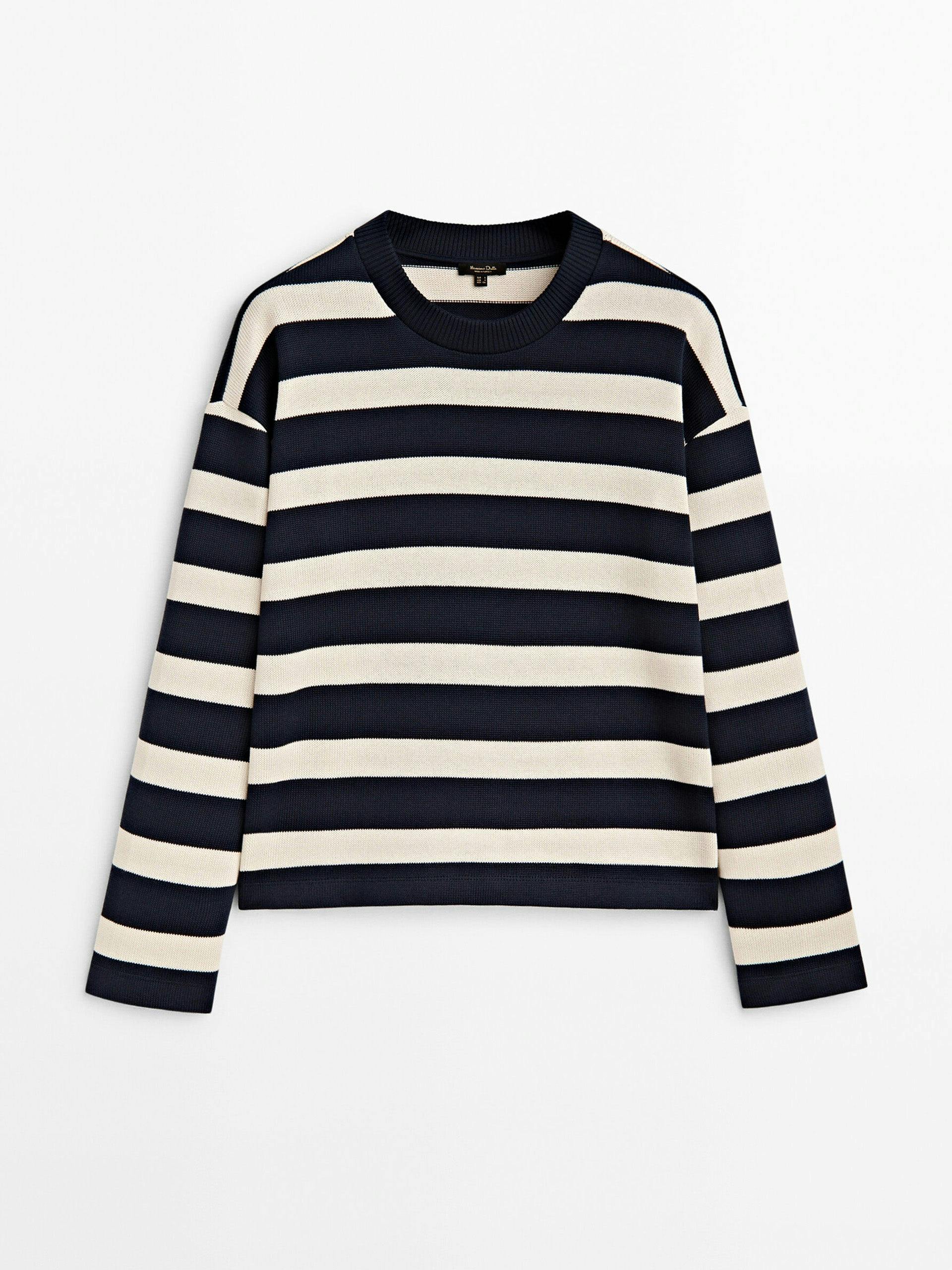Cotton striped sweatshirt
