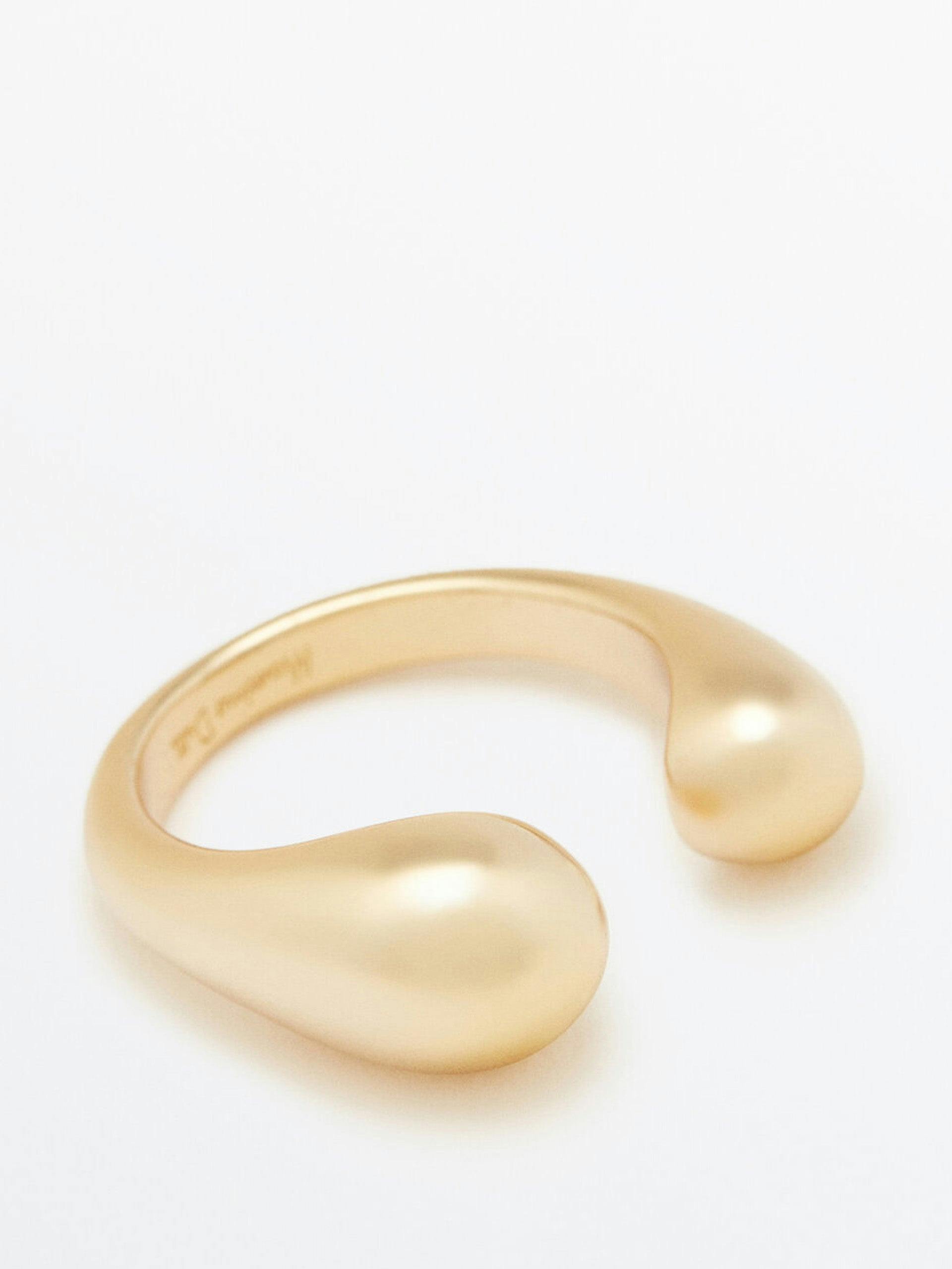 Gold plated teardrop ring