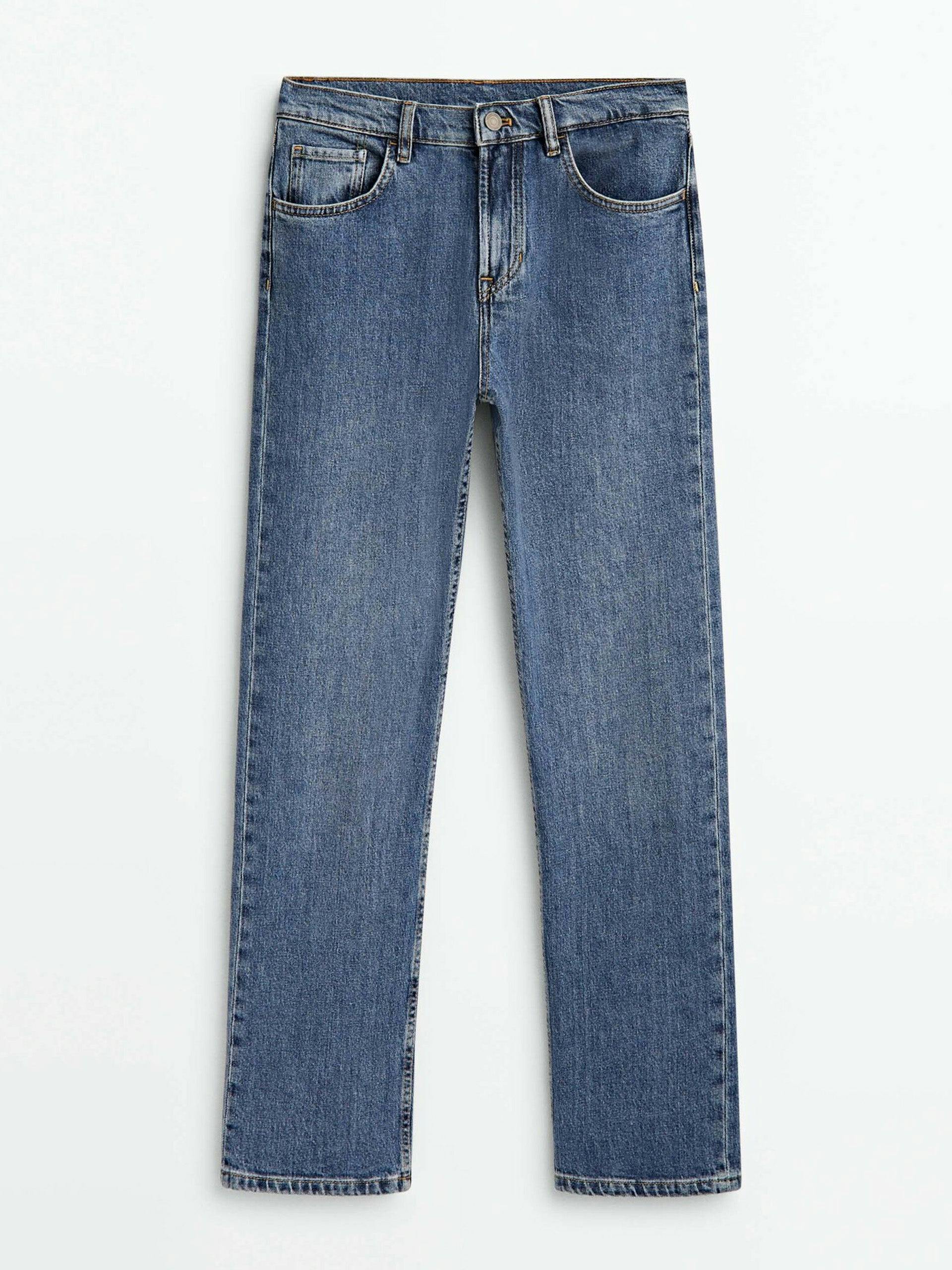 Straight mid-waist jeans