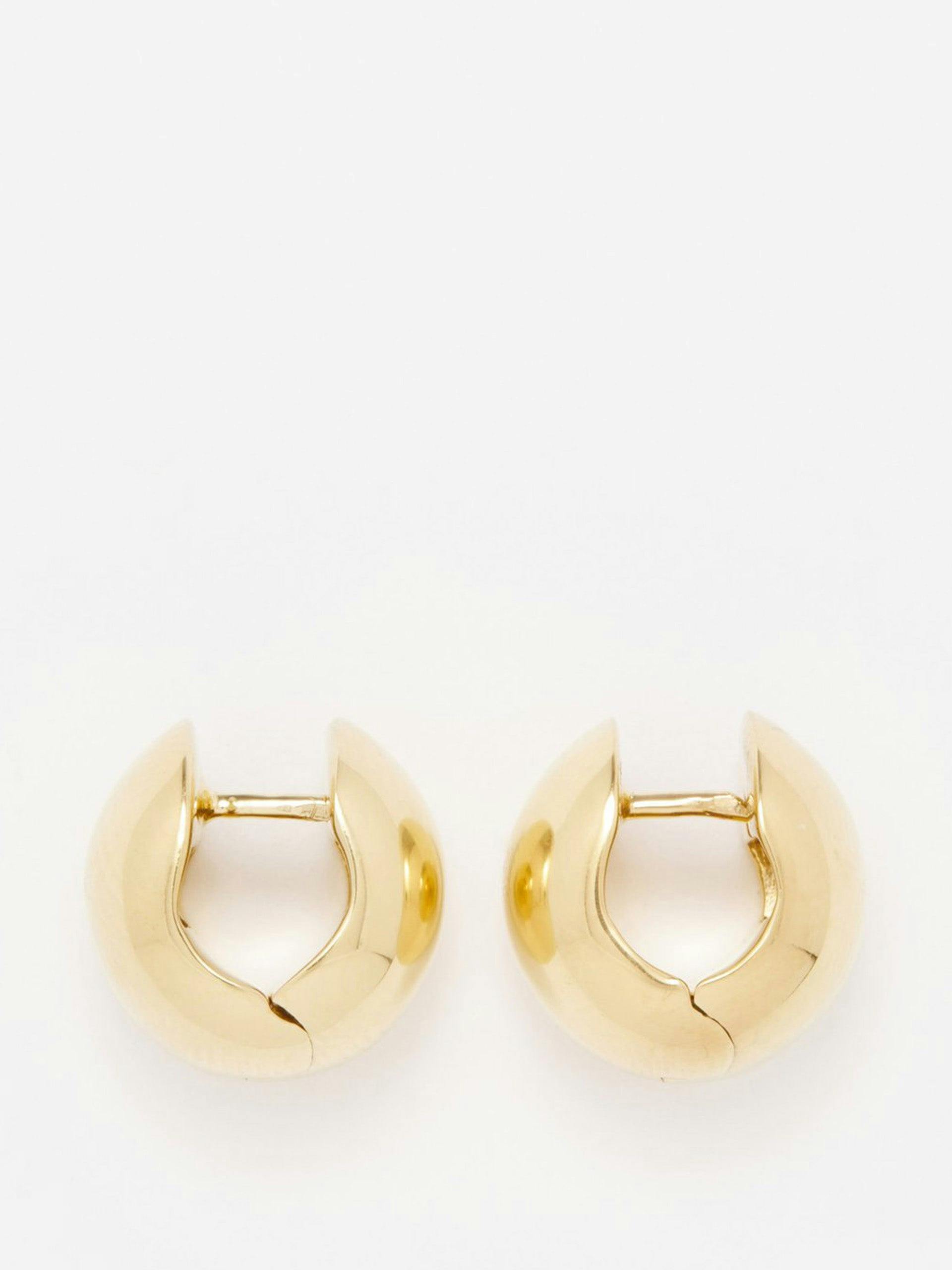Chunky 14kt gold-plated hoop earrings
