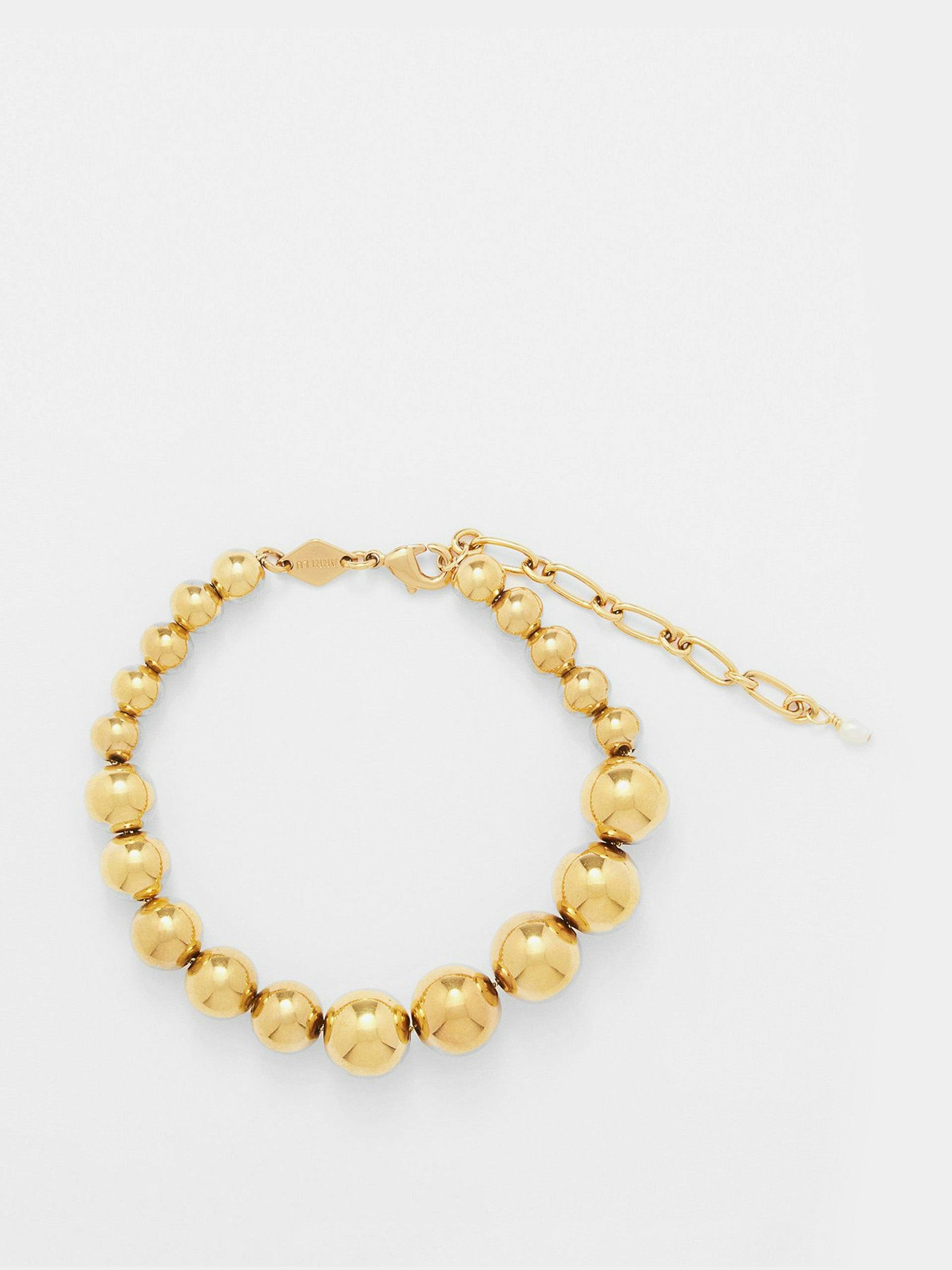 Goldie beaded gold-plated bracelet