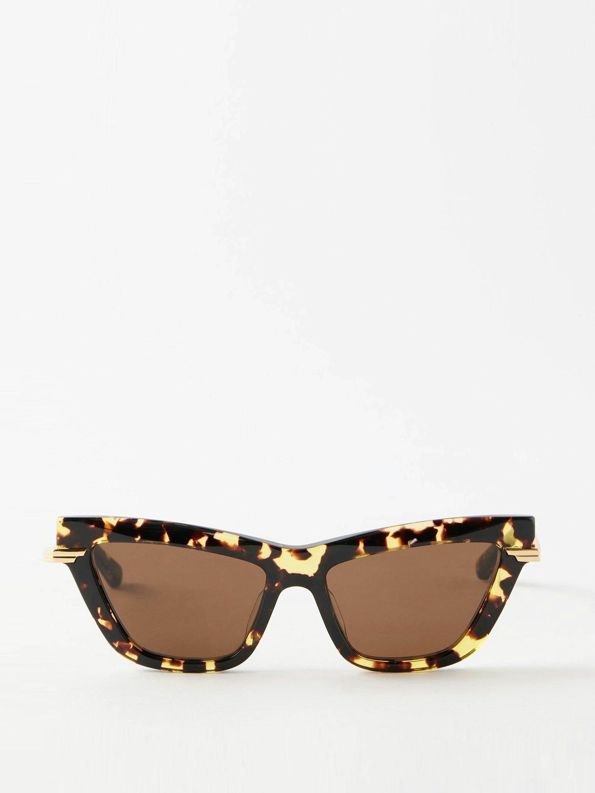 Brown cat-eye tortoiseshell-acetate sunglasses