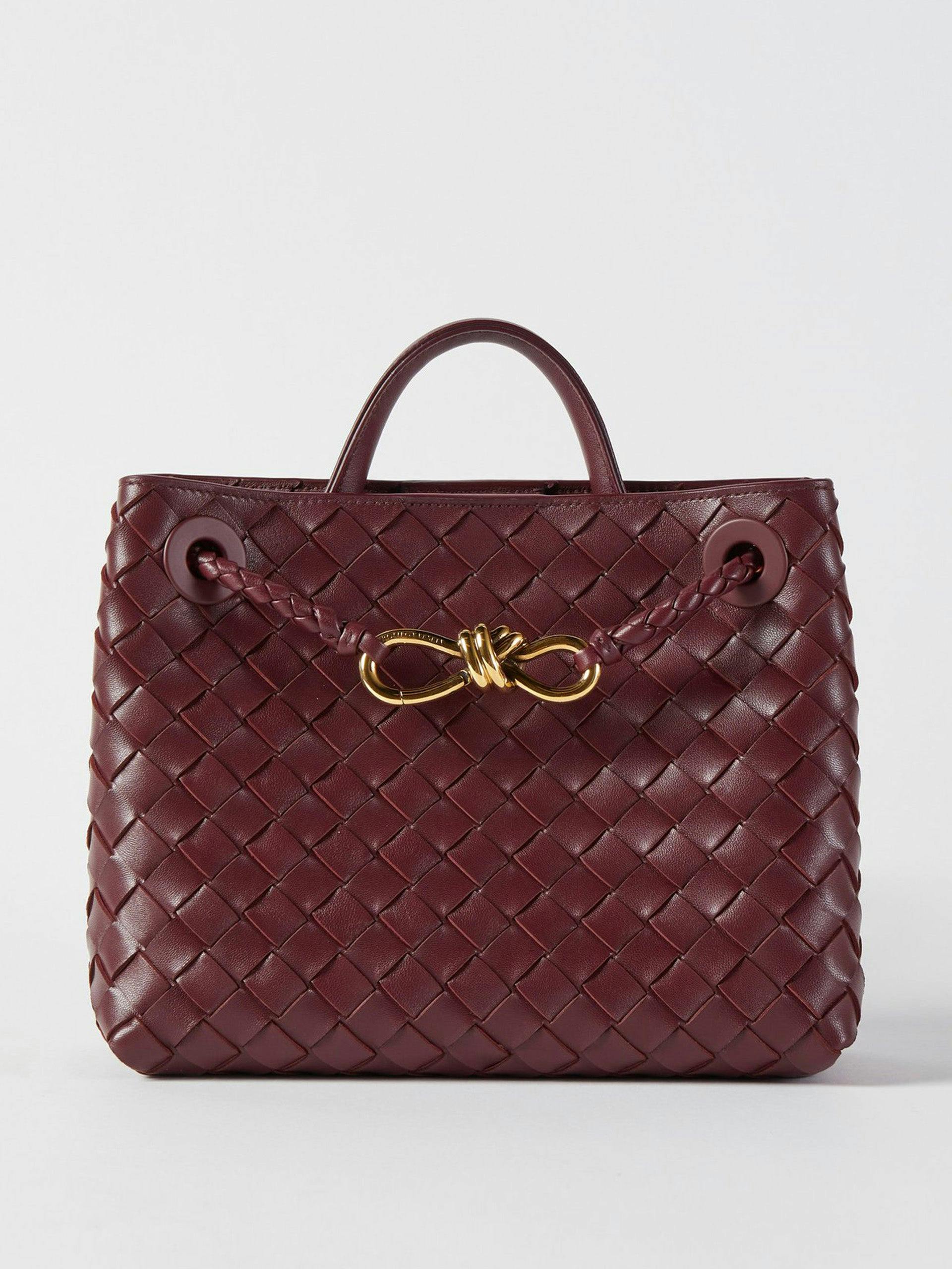 Andiamo small intrecciato-leather handbag