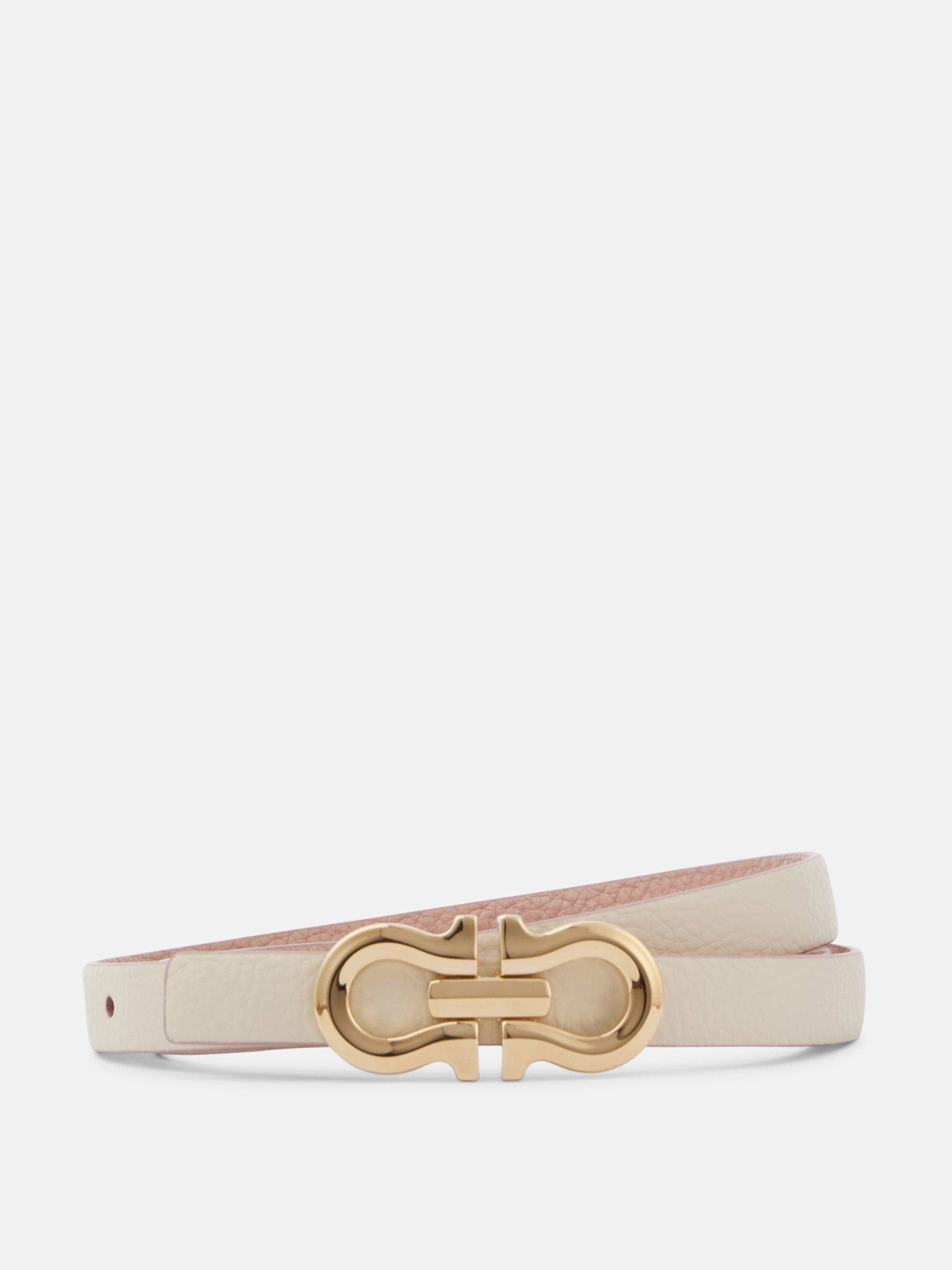 Gancini reversible leather belt