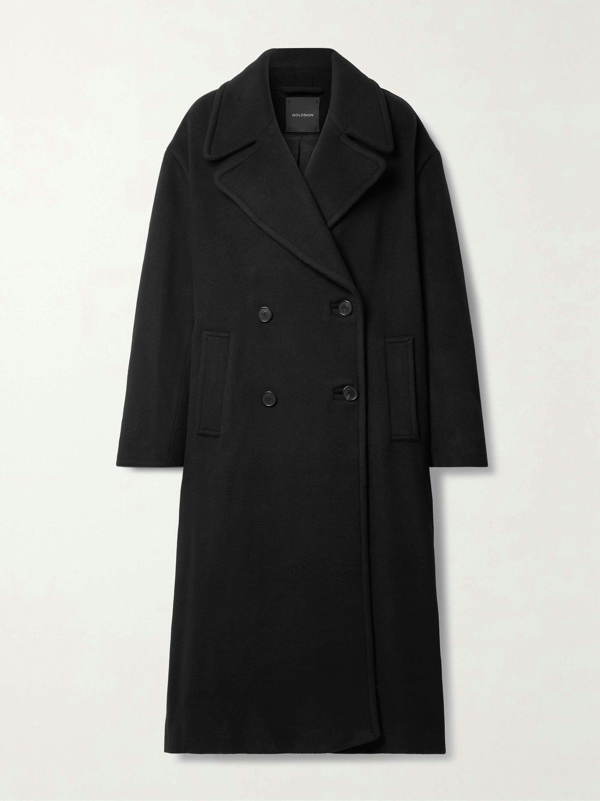 The Cocoon double-breasted wool-blend felt coat