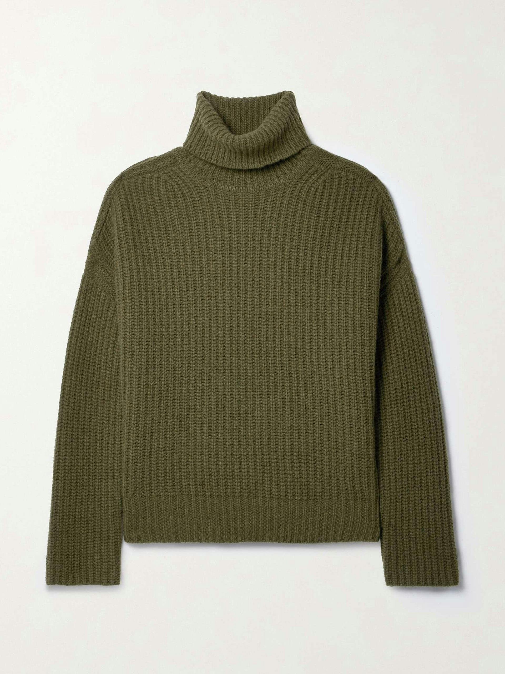 Toujours ribbed cashmere turtleneck sweater