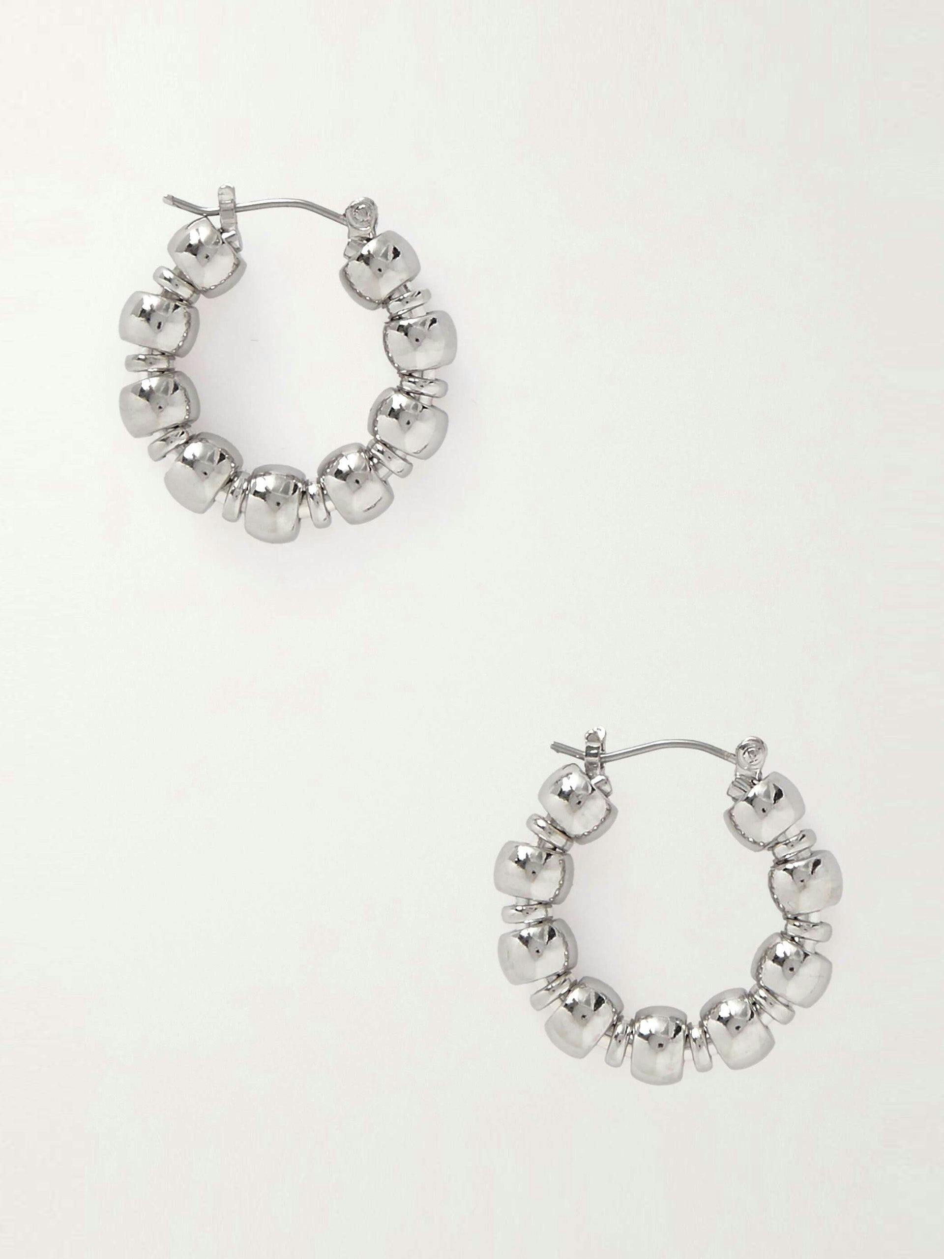 Silver-tone hoop earrings