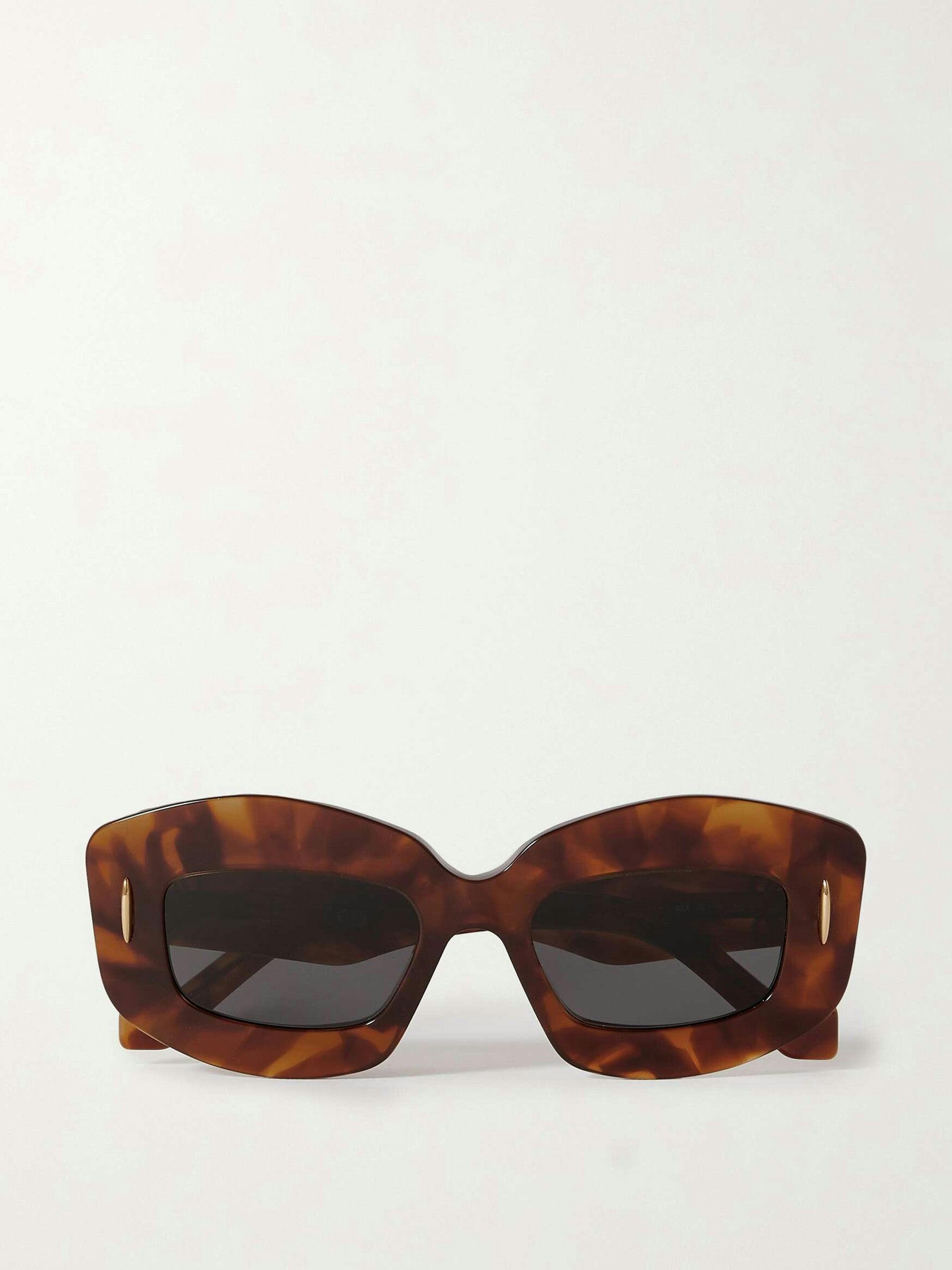 Screen square-frame tortoiseshell acetate sunglasses