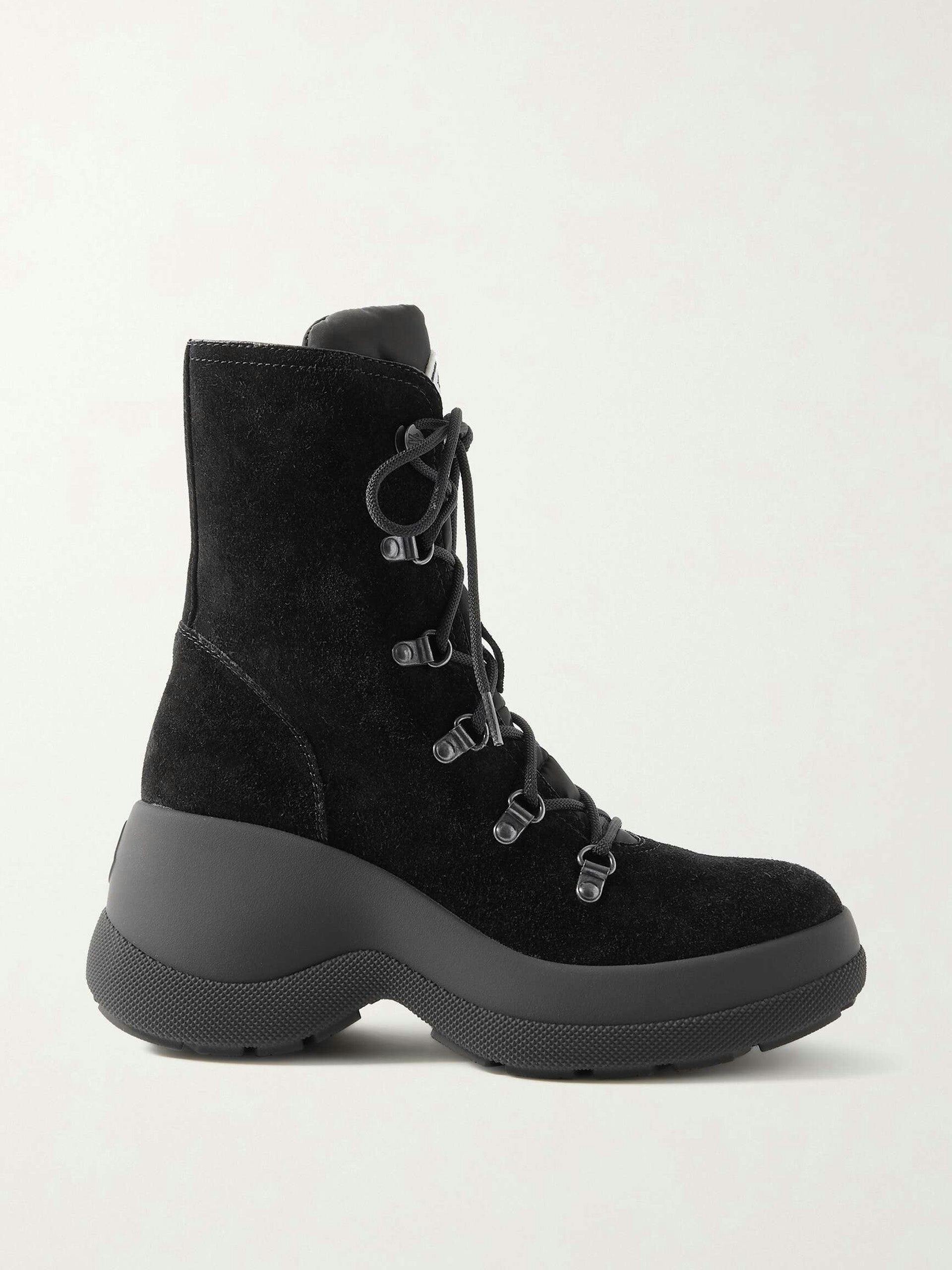 Resile Trek shell-trimmed suede ankle boots