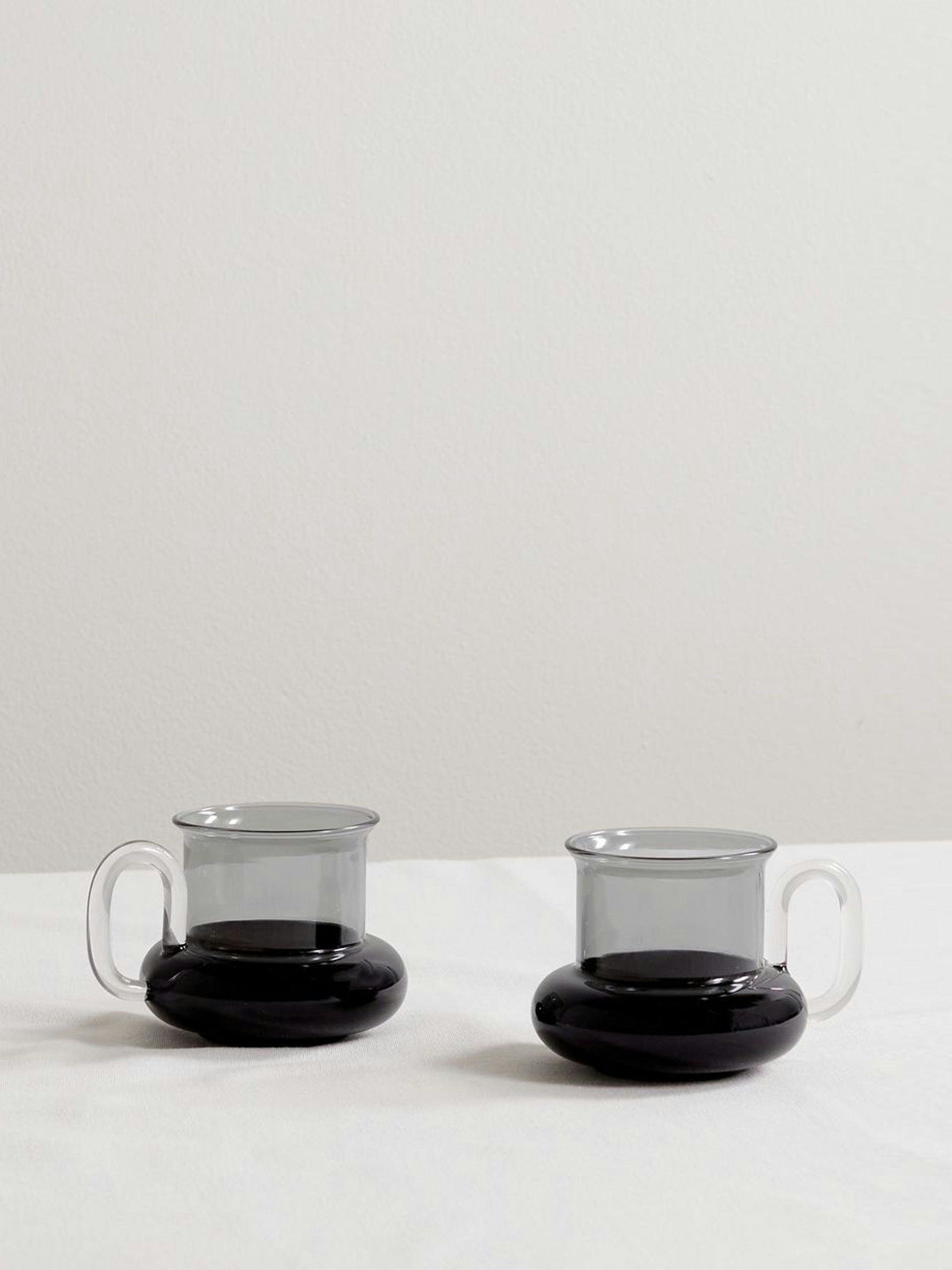 Bump glass tea cups (set of 2)