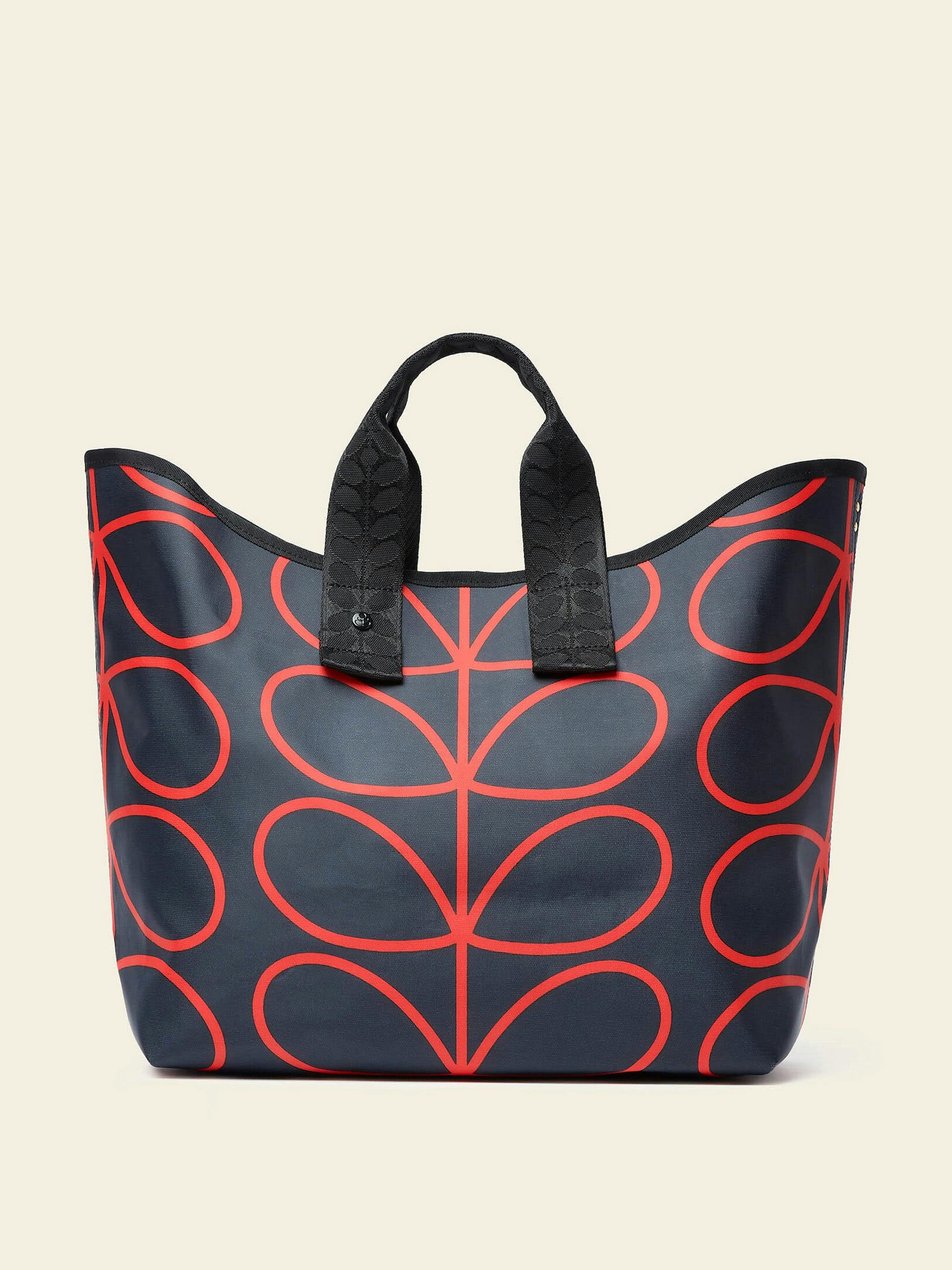 Carryall large tote in Linear Stem Navy