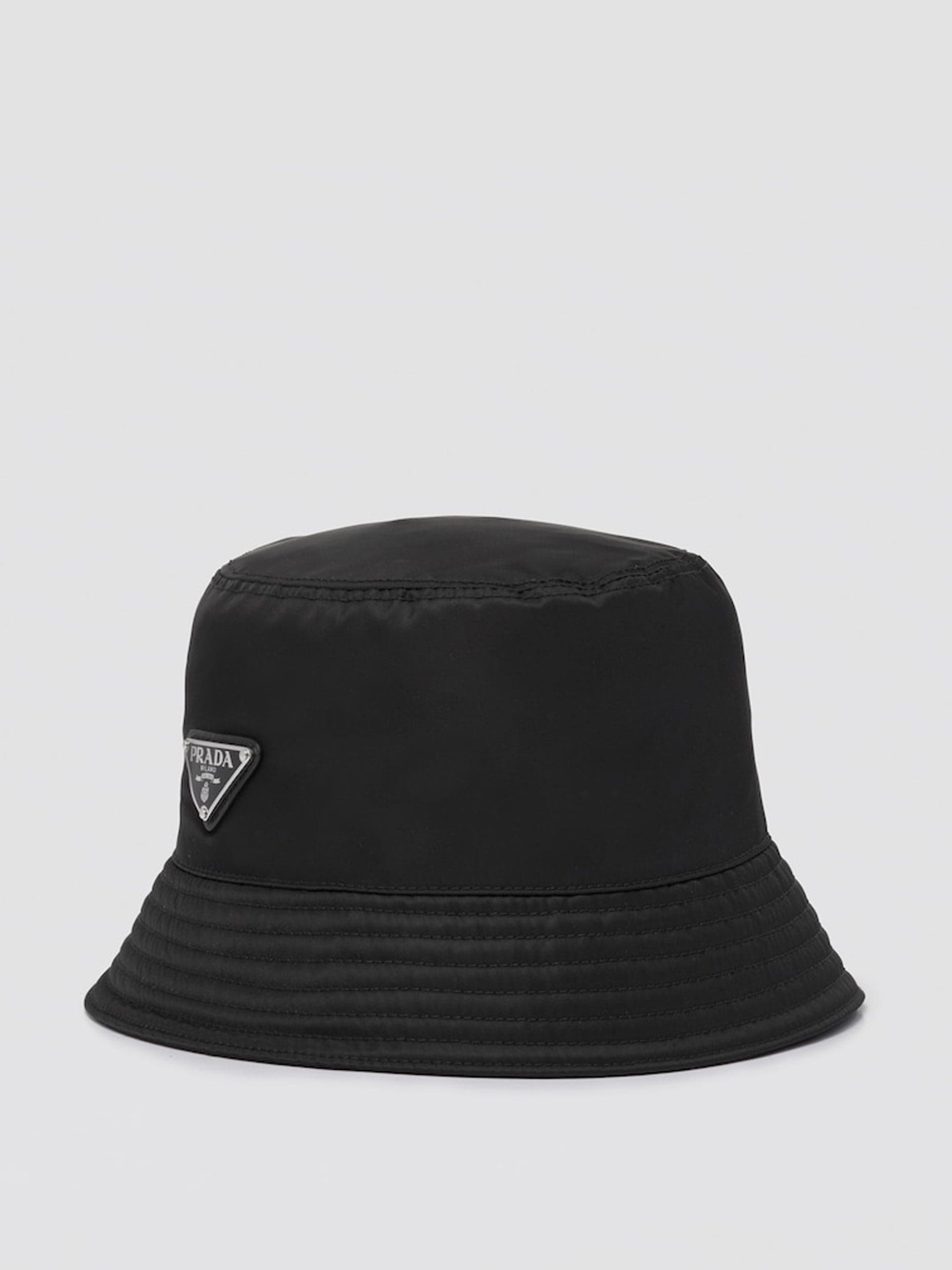 Black re-nylon bucket hat