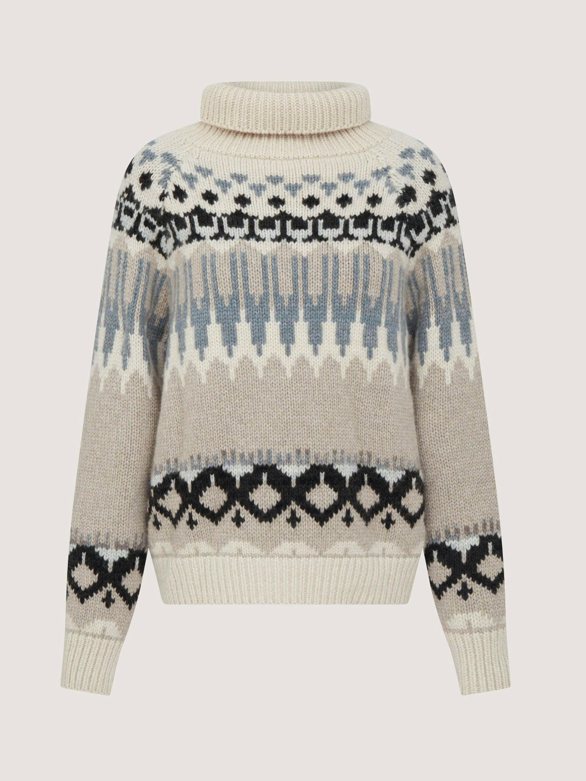 Fairisle cashmere crewneck sweater