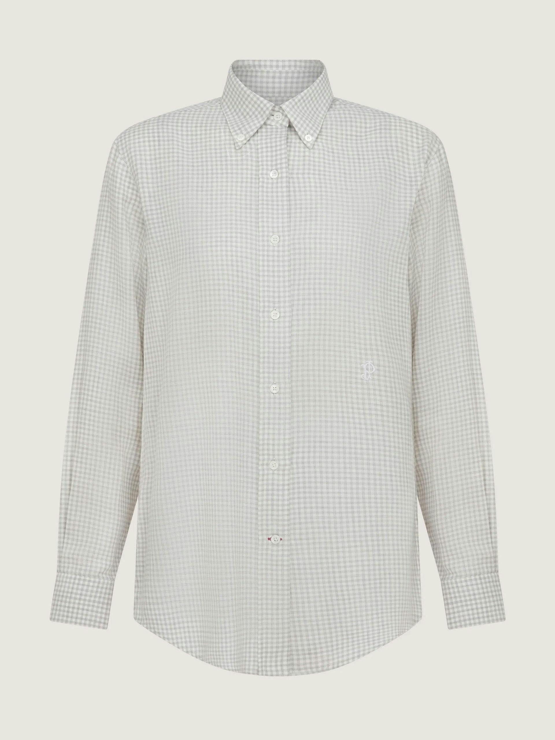 Cotton cashmere button down shirt