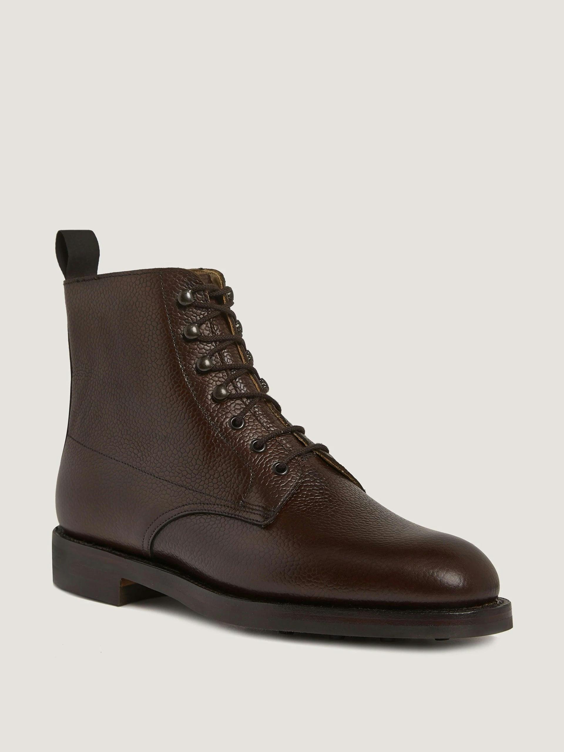 Grain leather ankle boot