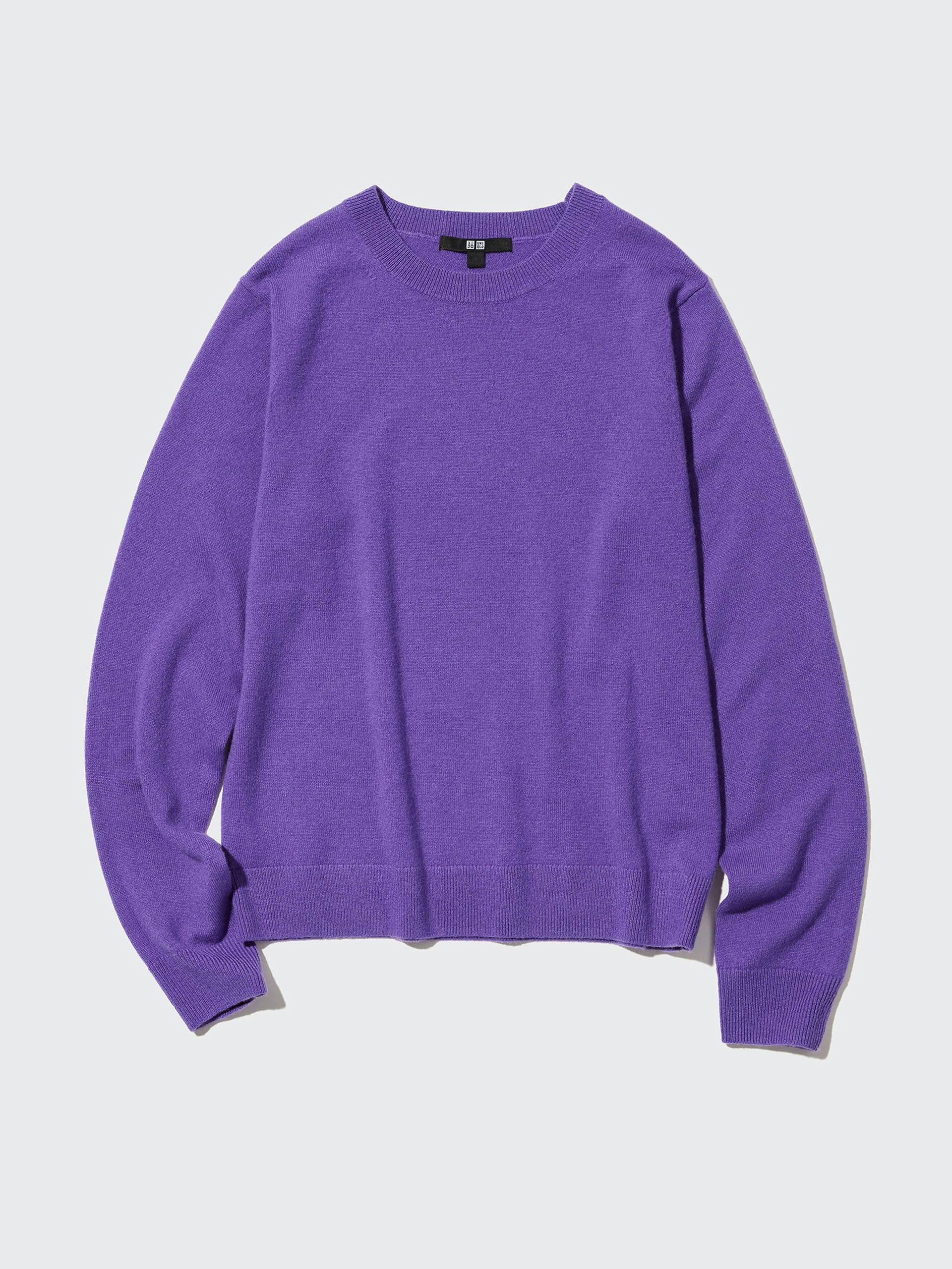 Cashmere jumper in purple