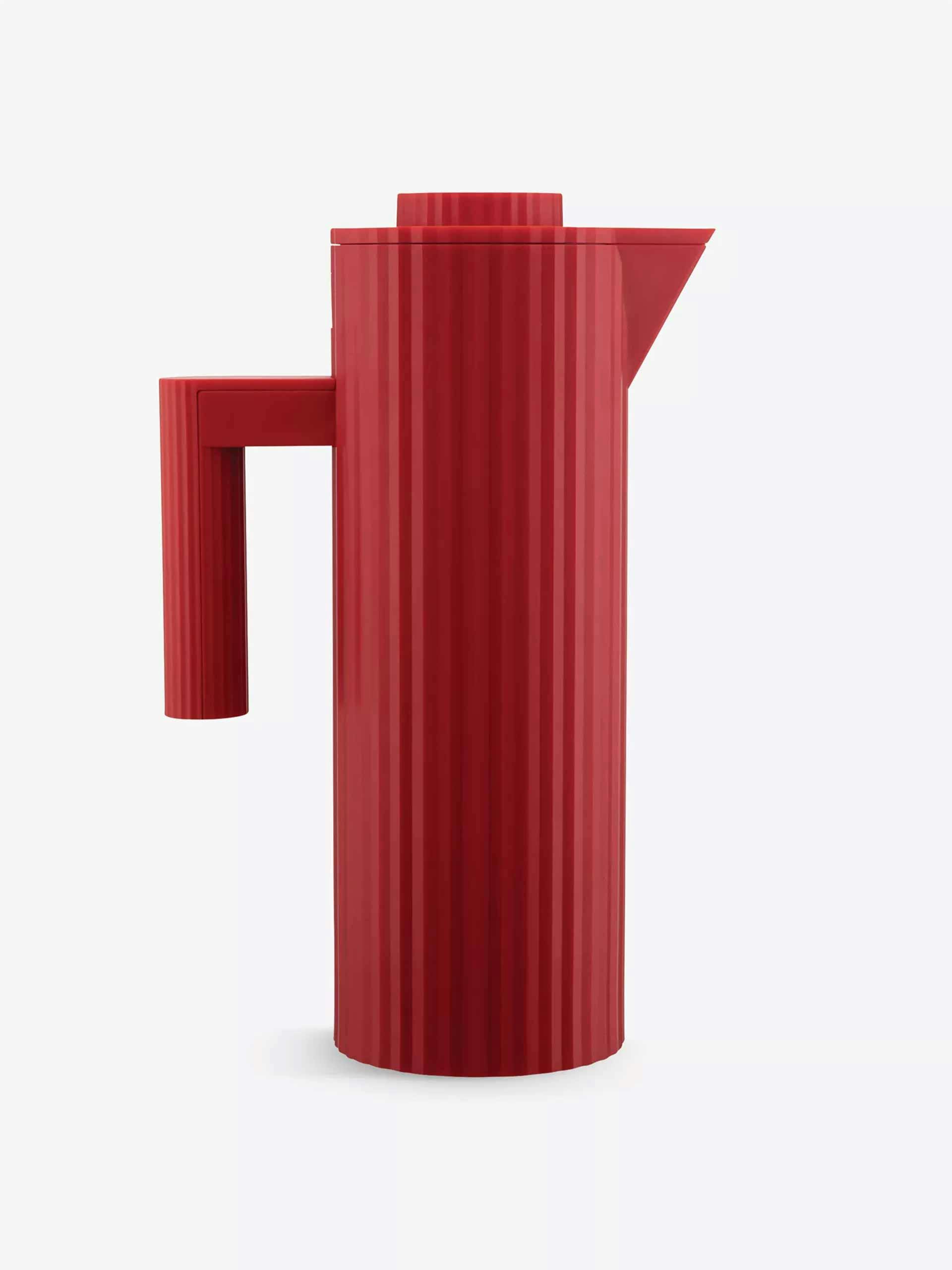 Double-walled thermoplastic-resin and glass jug