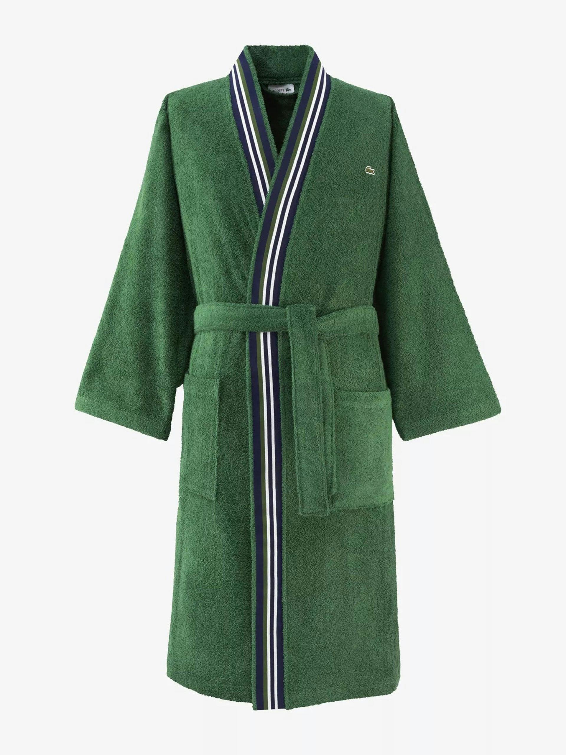 Club kimono-style organic terry cotton bathrobe