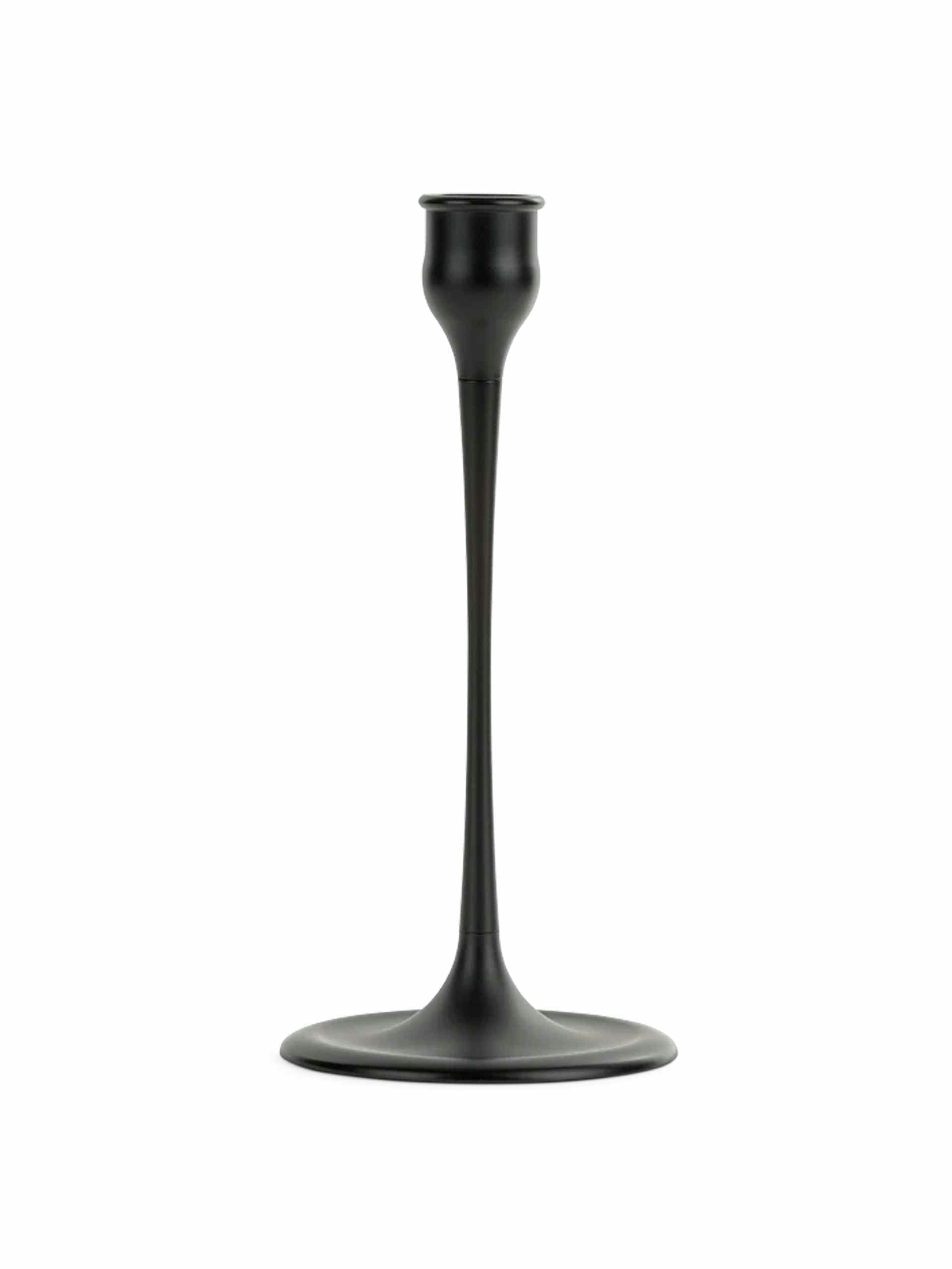 Tall Heddon candlestick in Warm Black