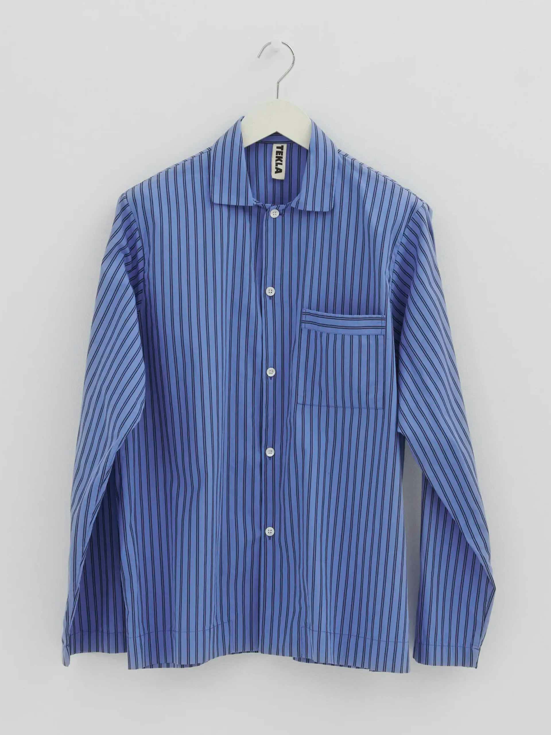 Poplin striped pyjama shirt