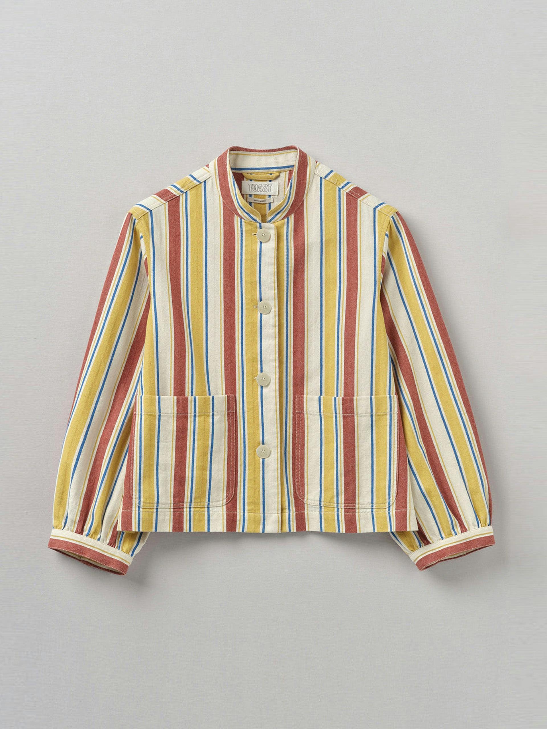 Striped cotton workwear jacket