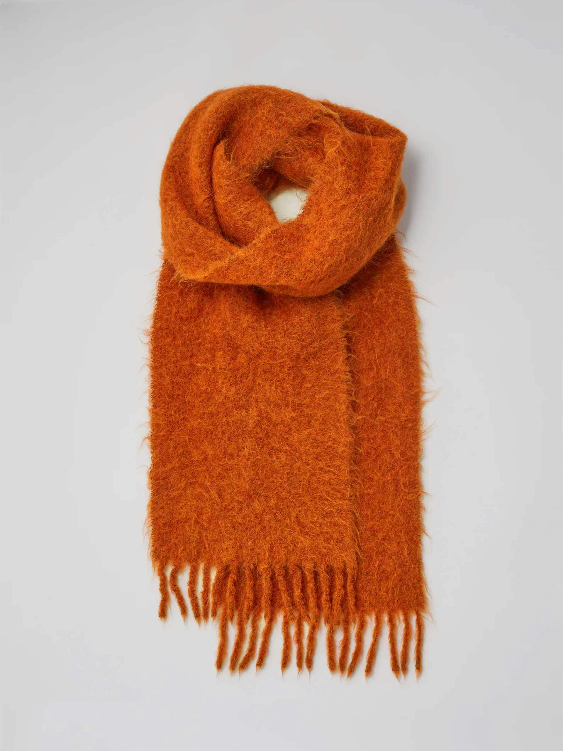 Textured rust scarf
