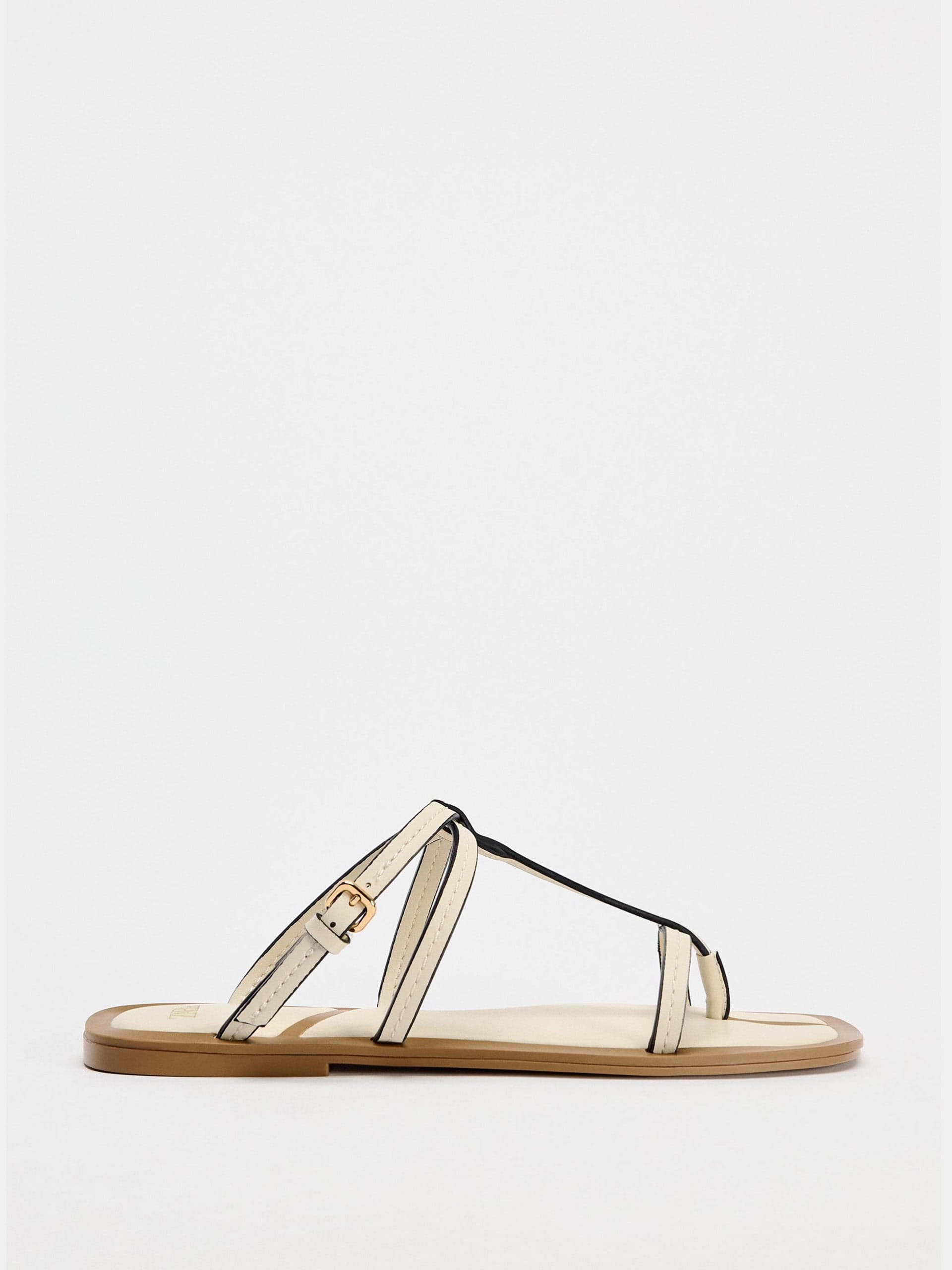 Flat strappy slider sandals