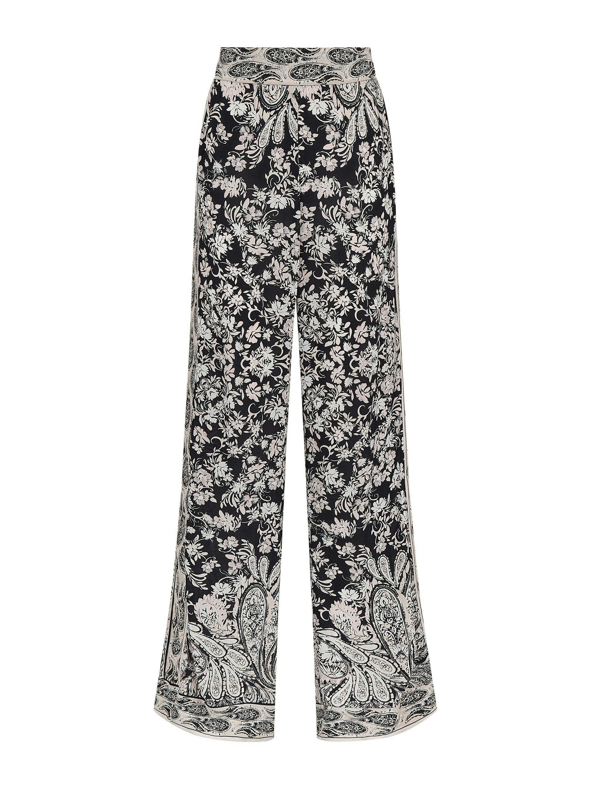 Black and white paisley Sandy trousers