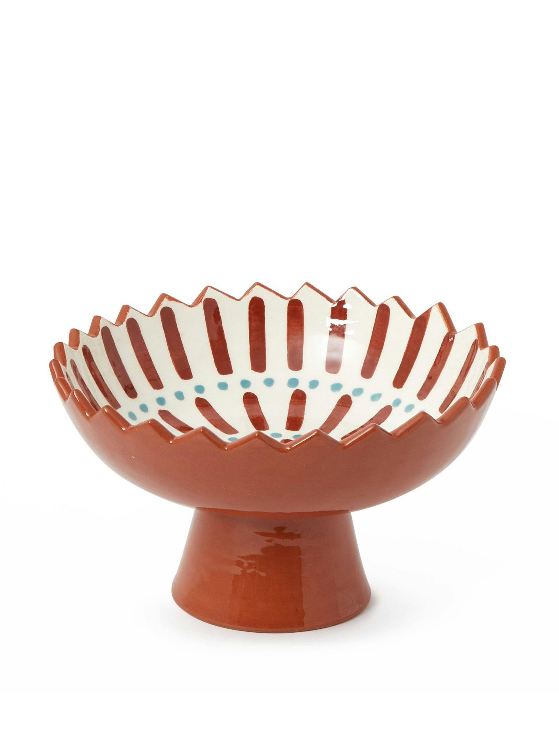 Terracotta hand-painted fruit stand