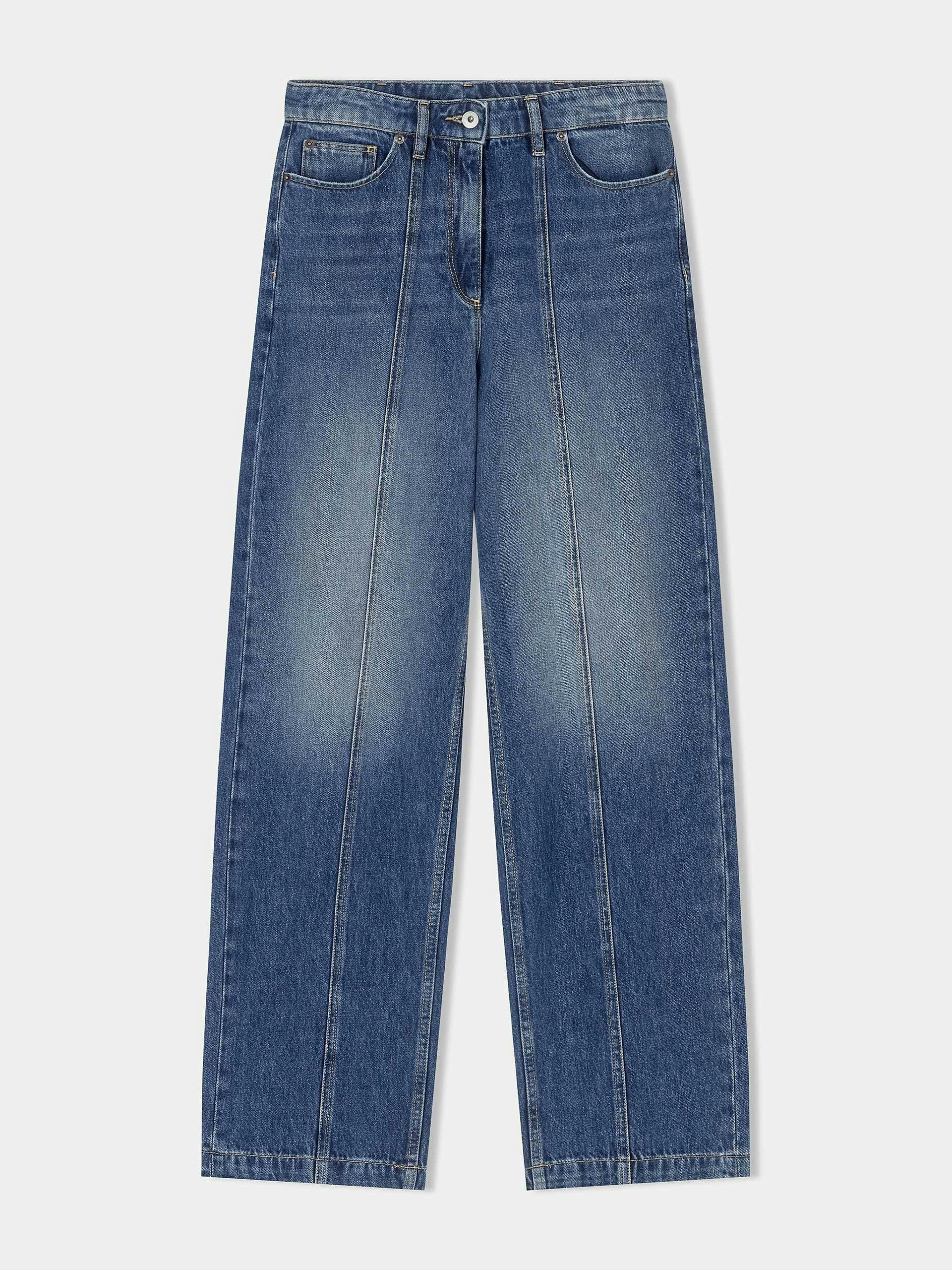 Tailored loose leg jeans