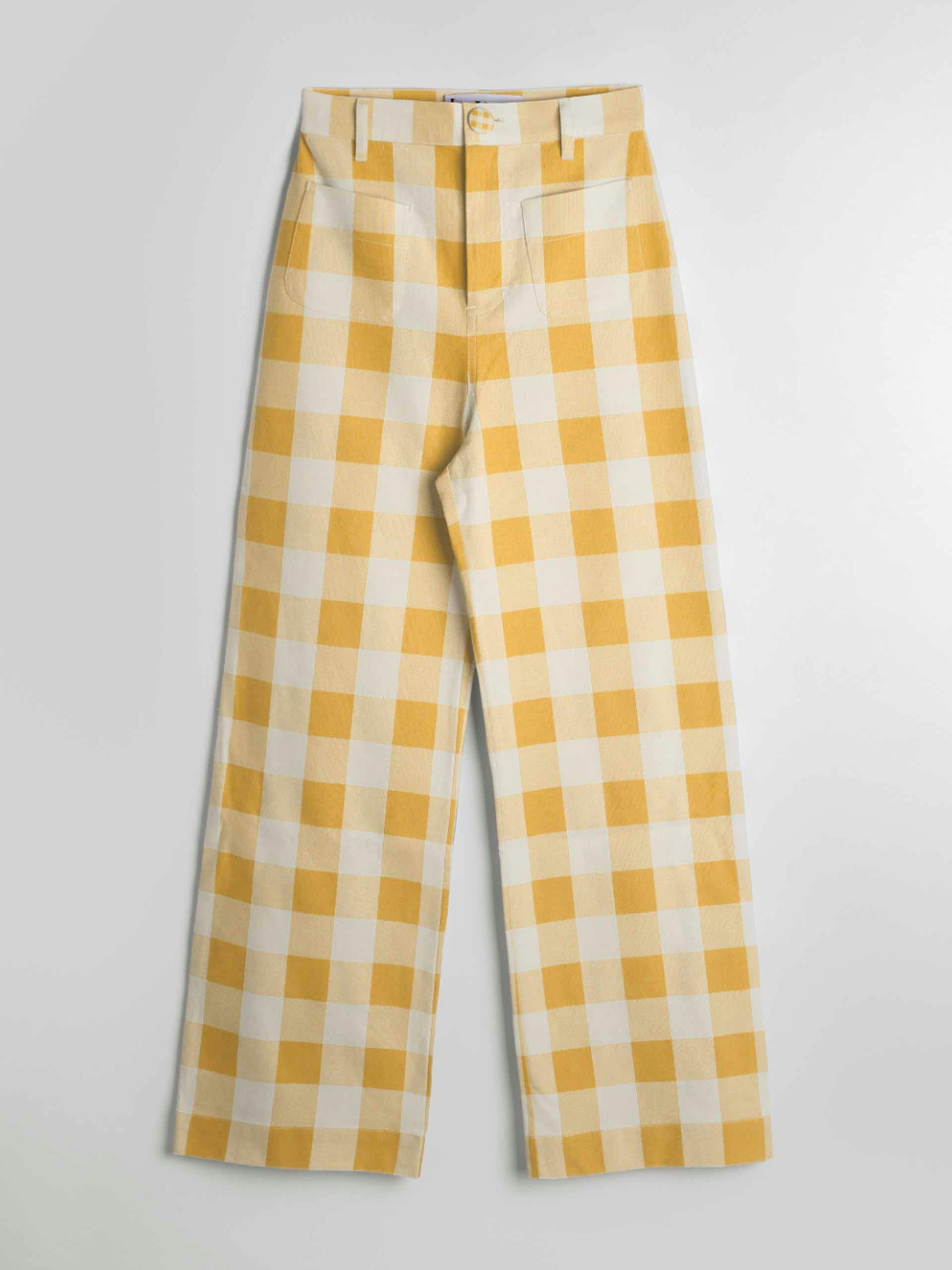 Yellow check pants