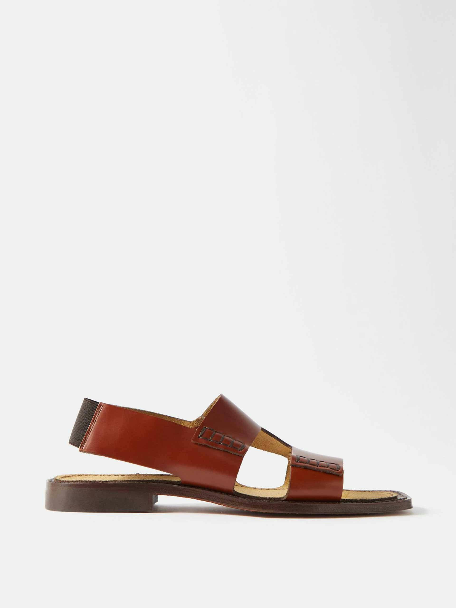 Cut out leather sandals