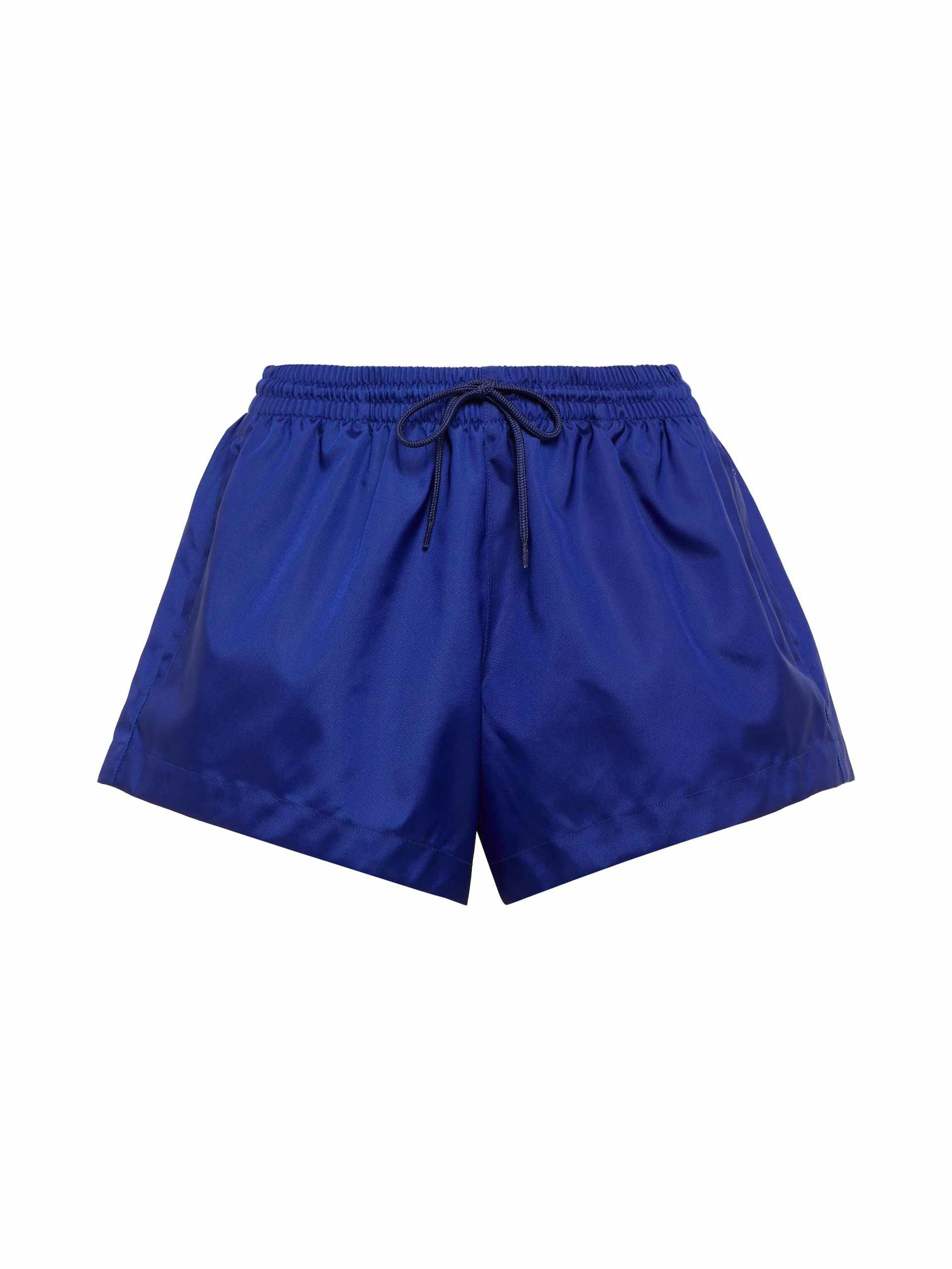 Blue nylon shorts