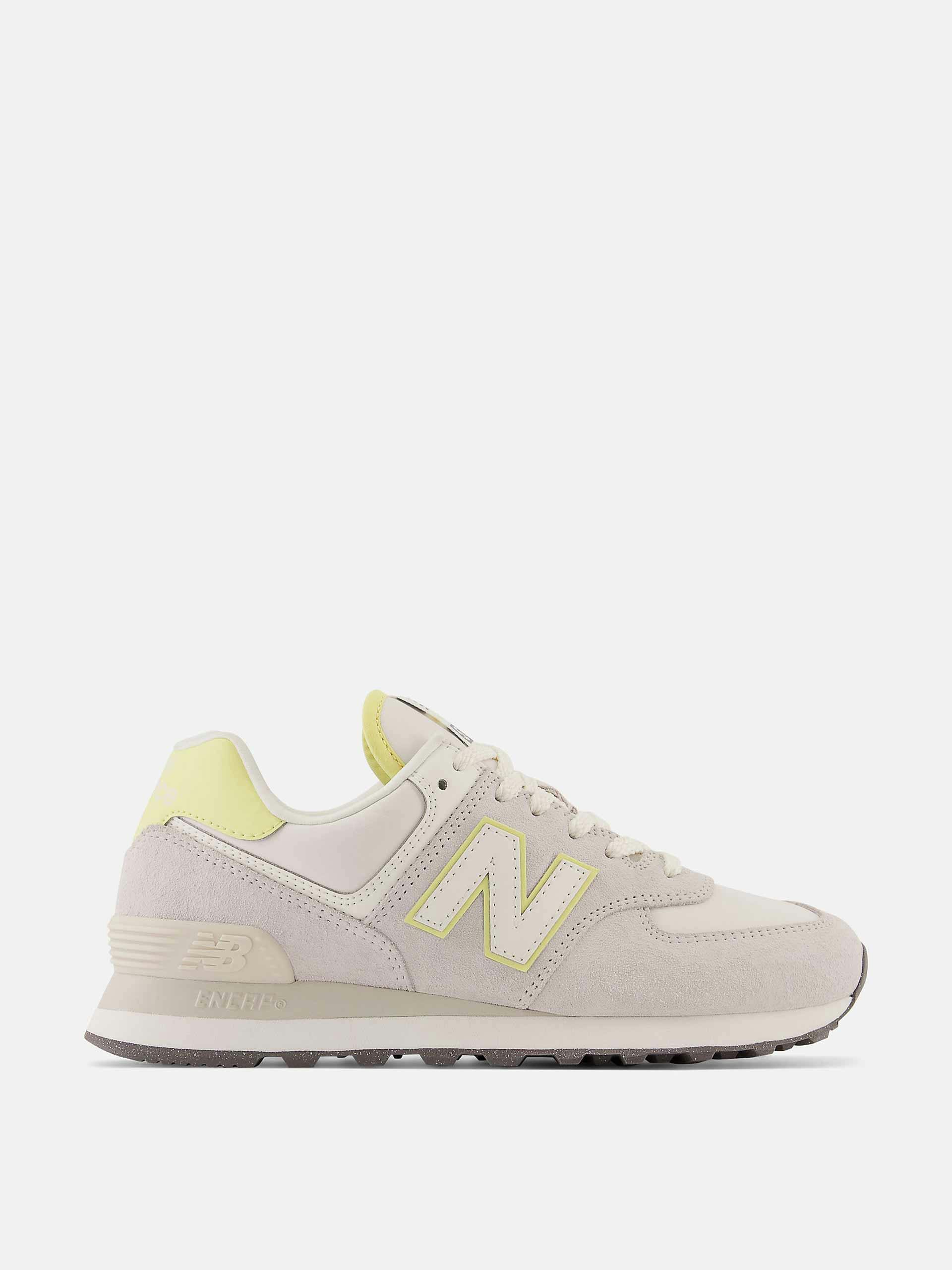 574 yellow and beige trainers