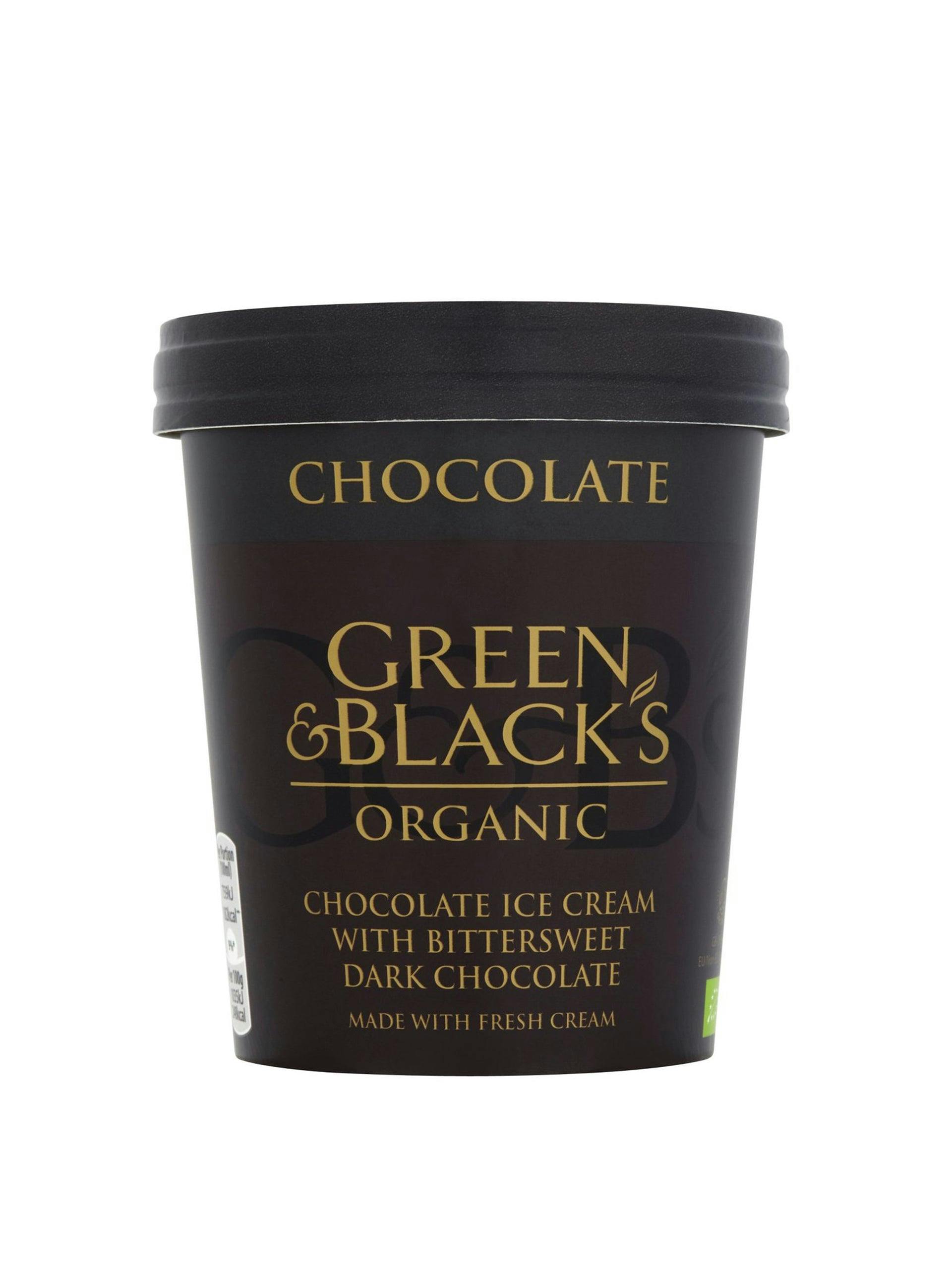 Chocolate ice cream with bittersweet dark chocolate